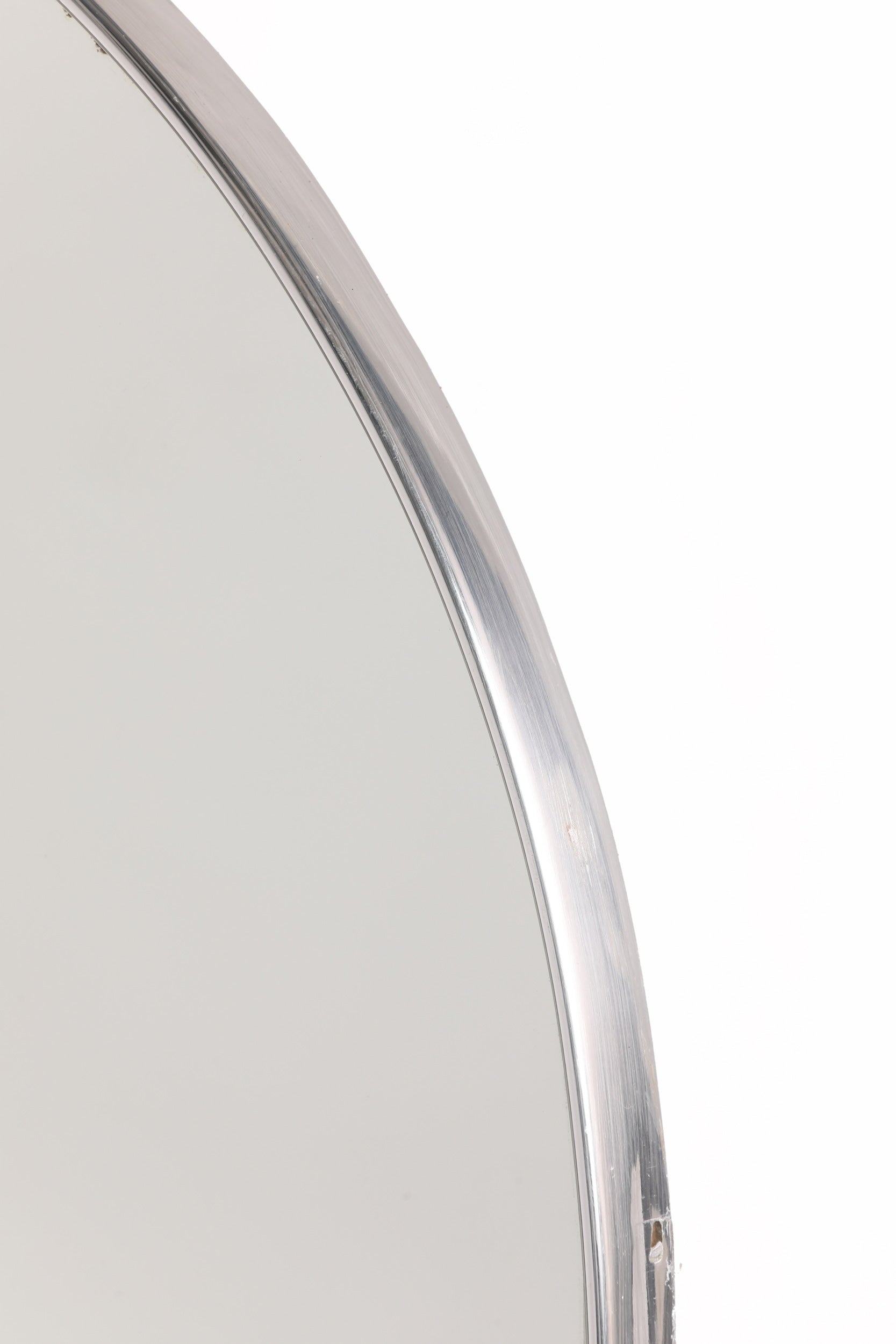 Specchiera ovale cornice cromo anni 70
