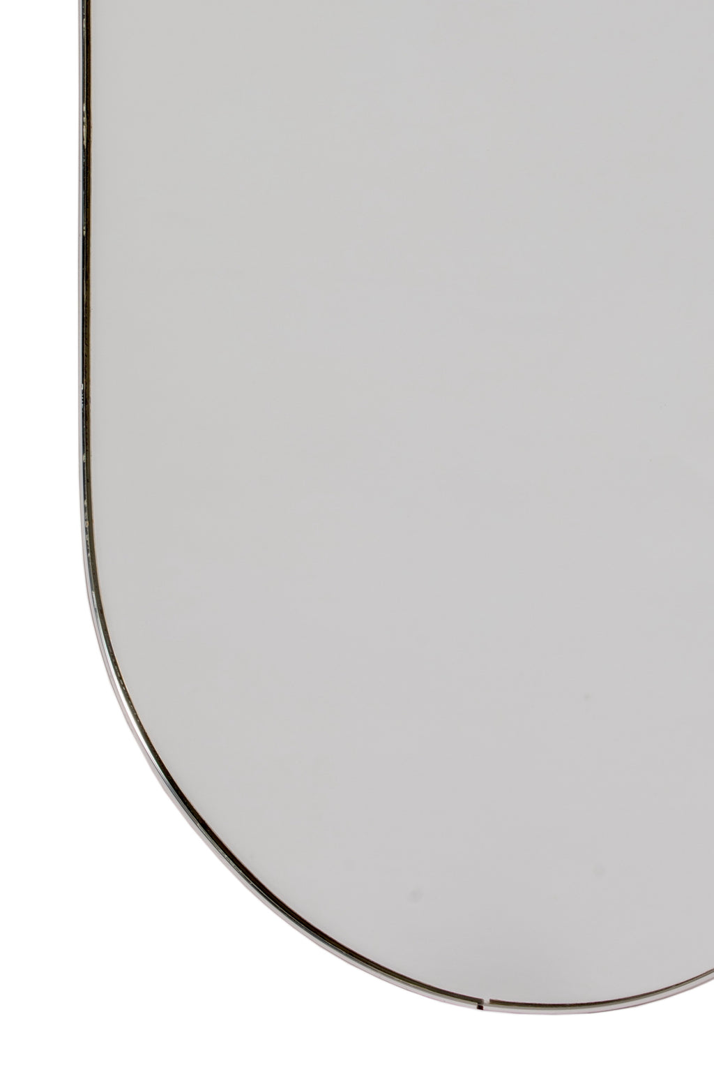 Specchiera ovale cornice cromo anni 70