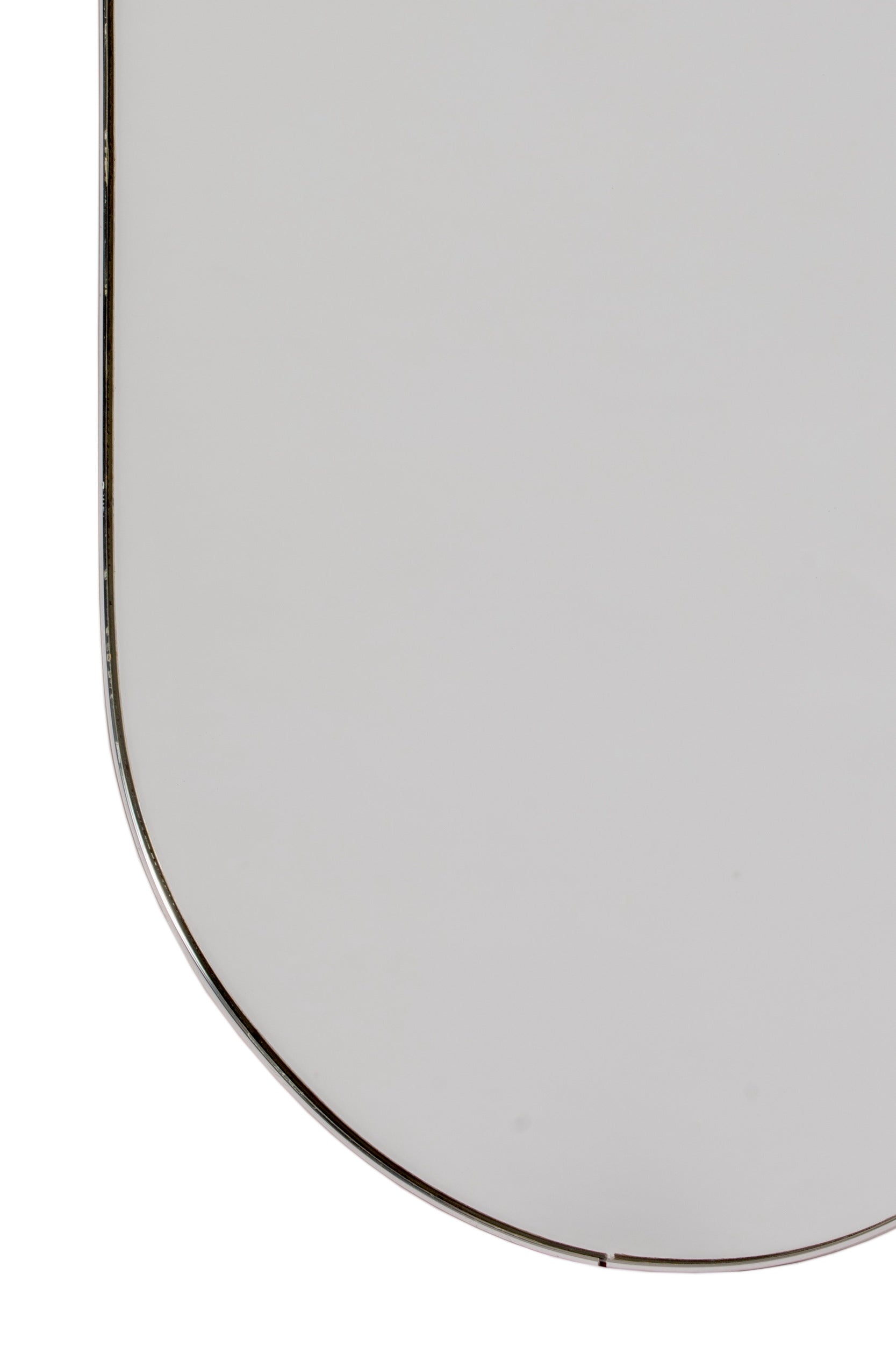 Specchiera ovale cornice cromo anni 70