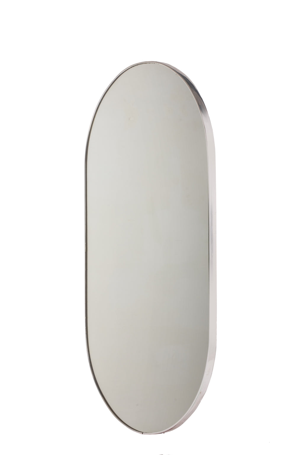 Specchiera ovale cornice cromo anni 70