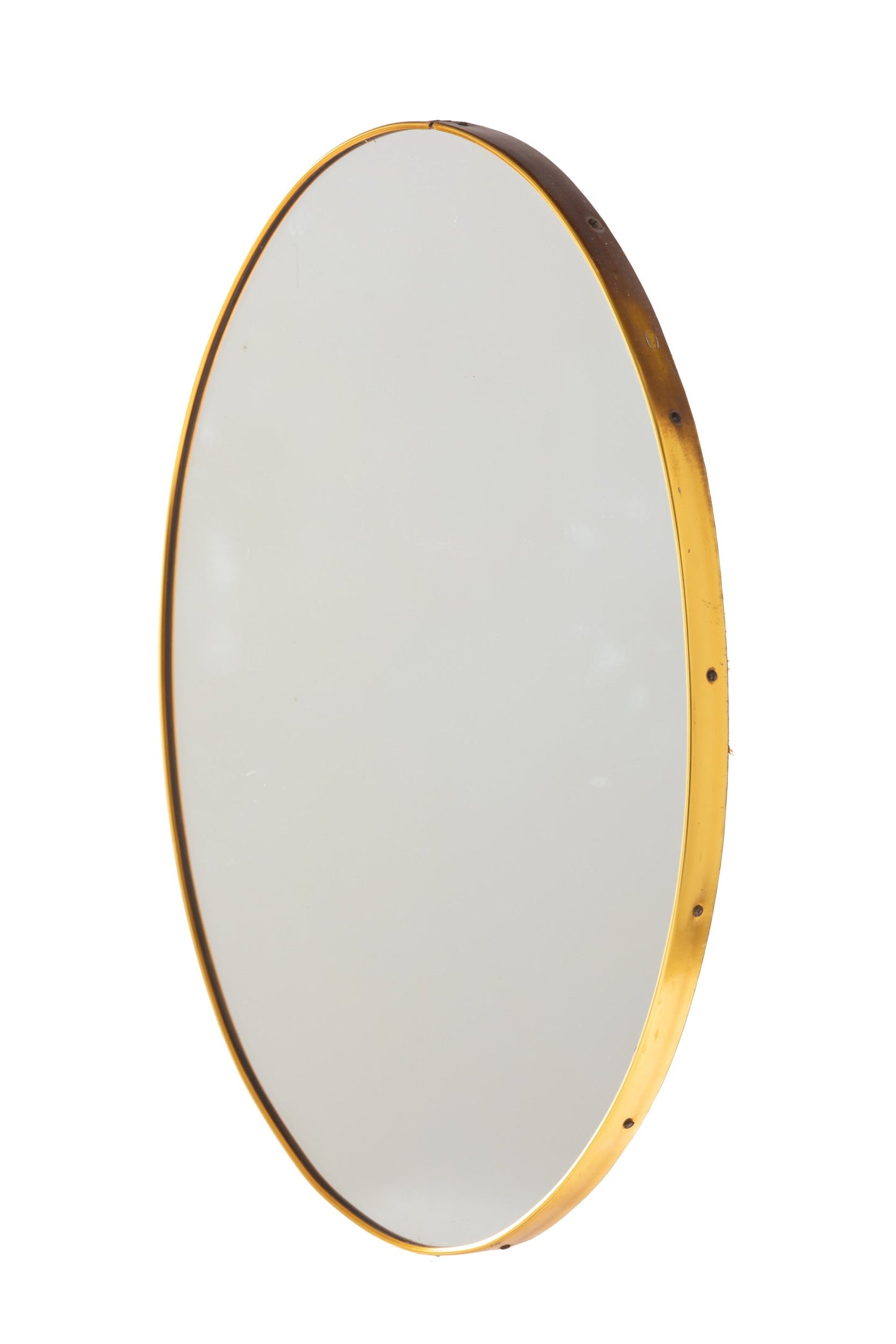 Oval brass mirror from the 70s