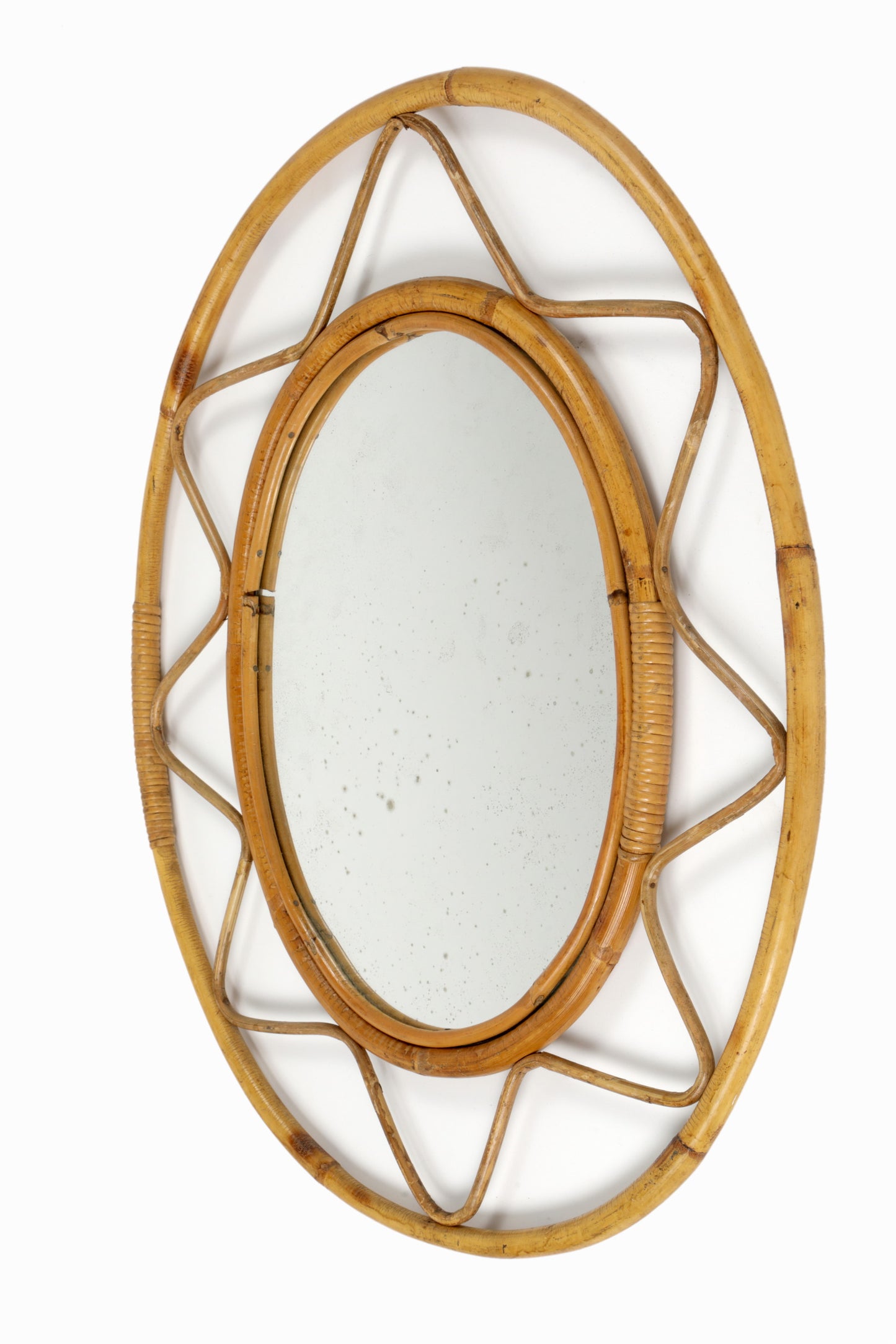 60s bamboo mirror