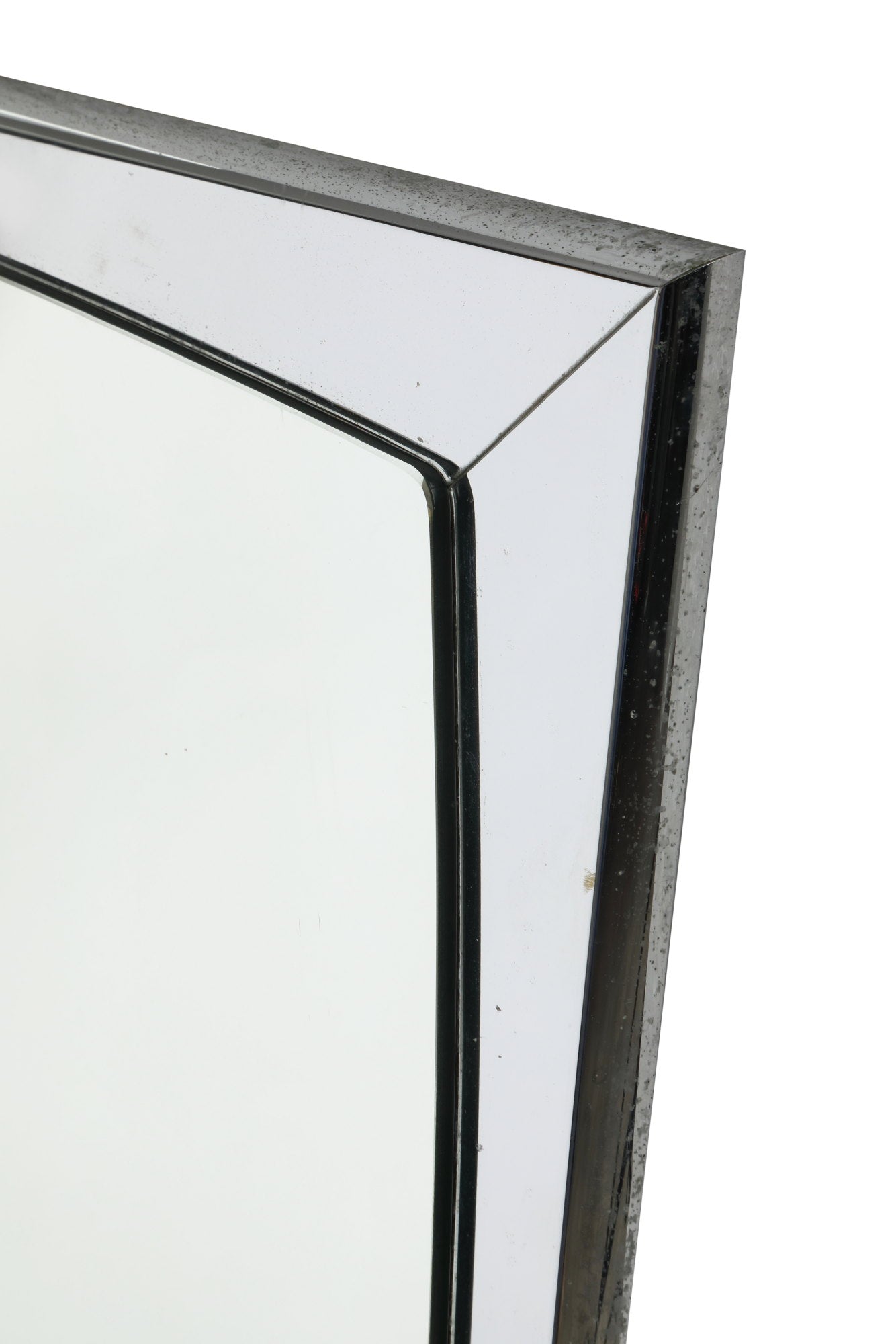 Specchio verticale molato acciaio anni 70