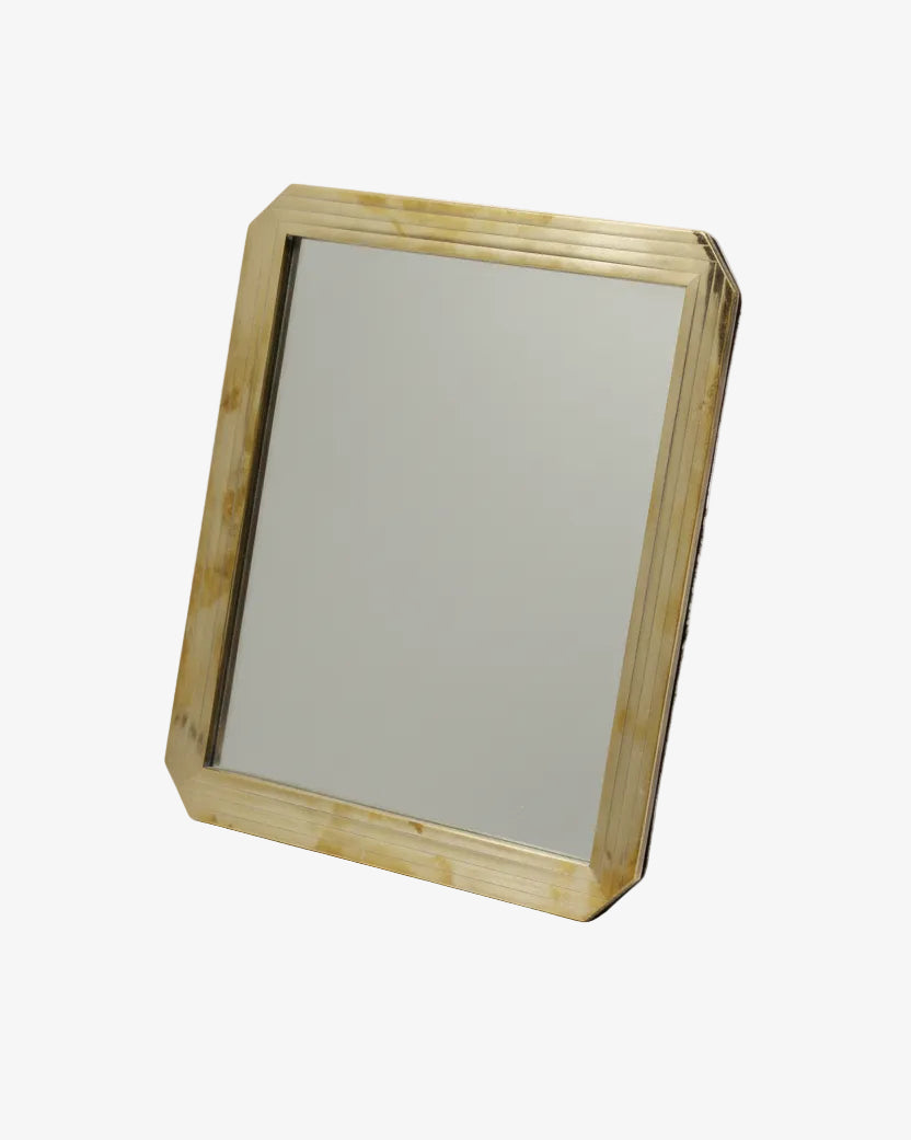 1970s brass table mirror