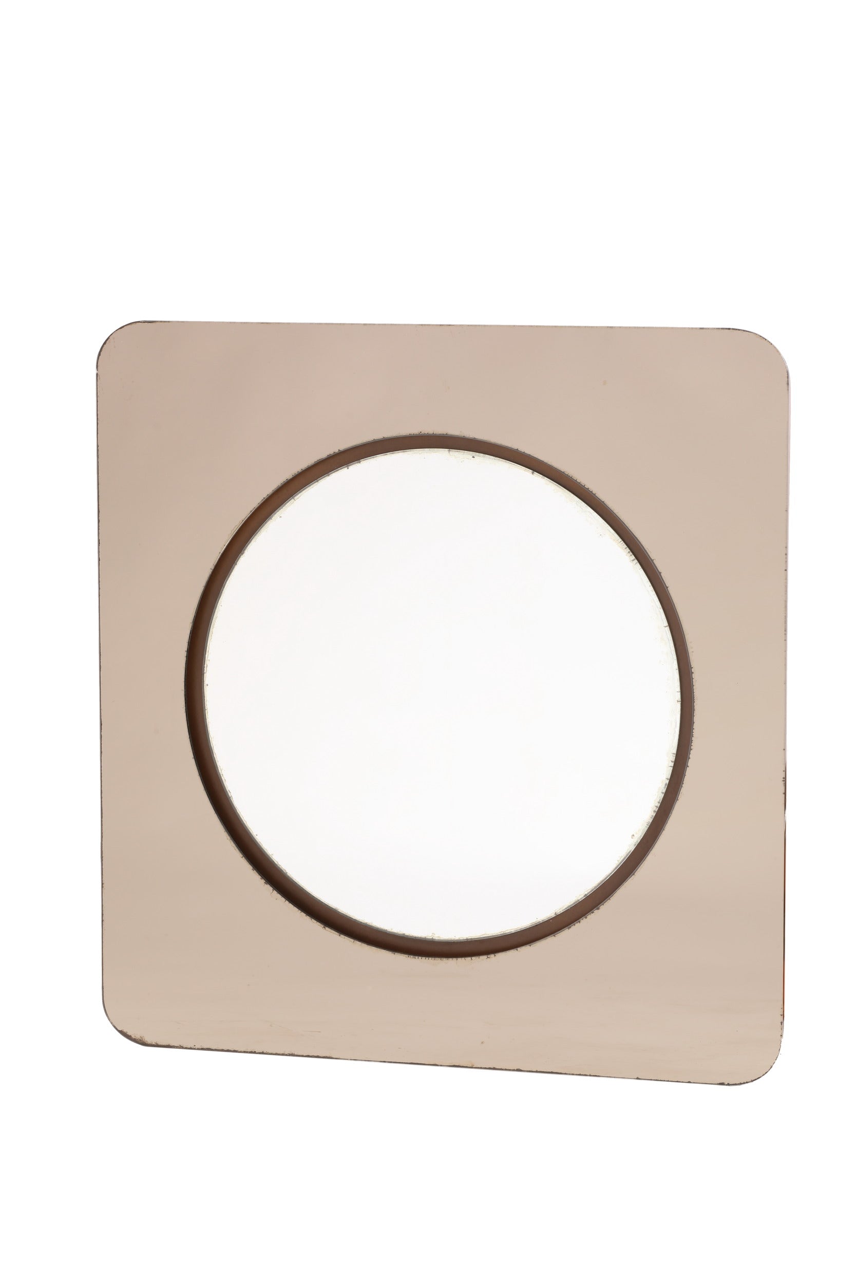 Nude mirror from the 70s with smoked glass frame