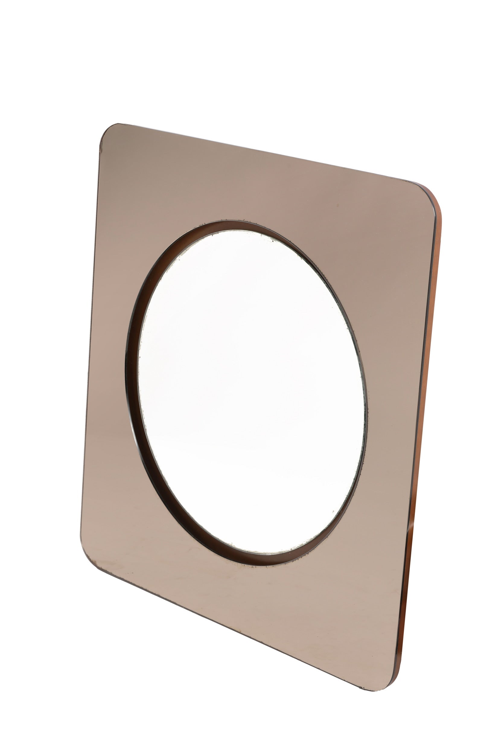 Nude mirror from the 70s with smoked glass frame