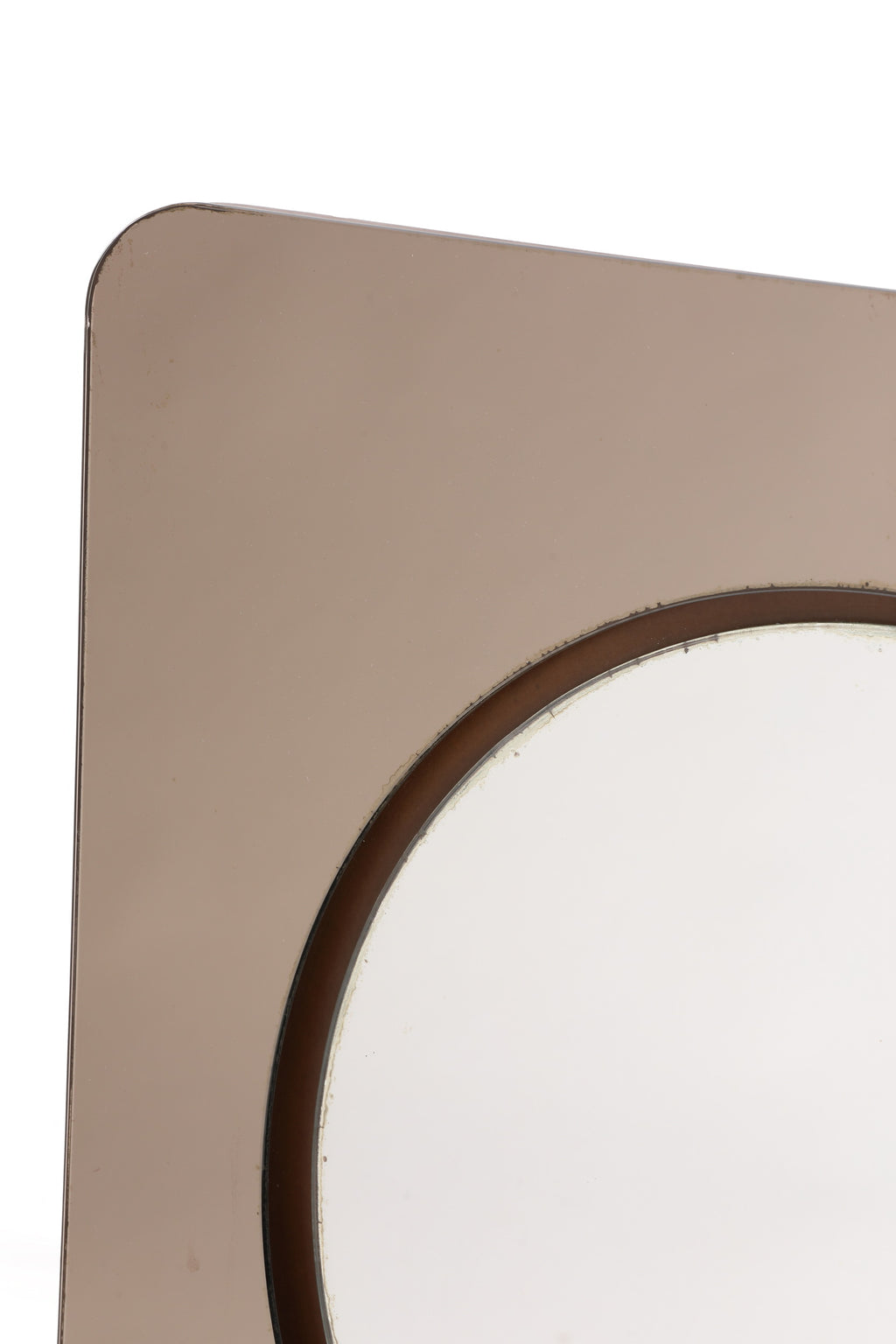 Specchio nudo anni 70  cornice vetro fumè