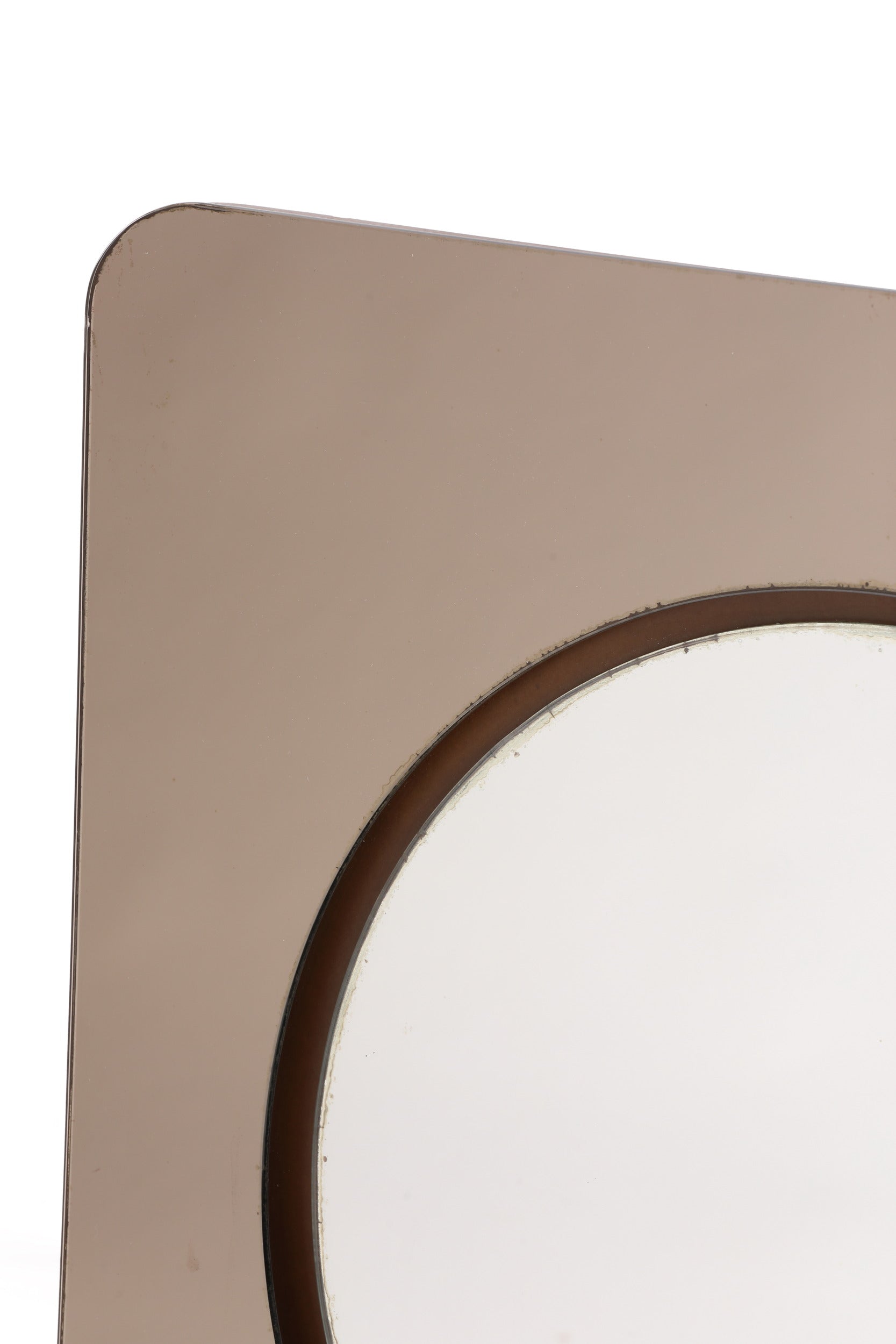 Nude mirror from the 70s with smoked glass frame