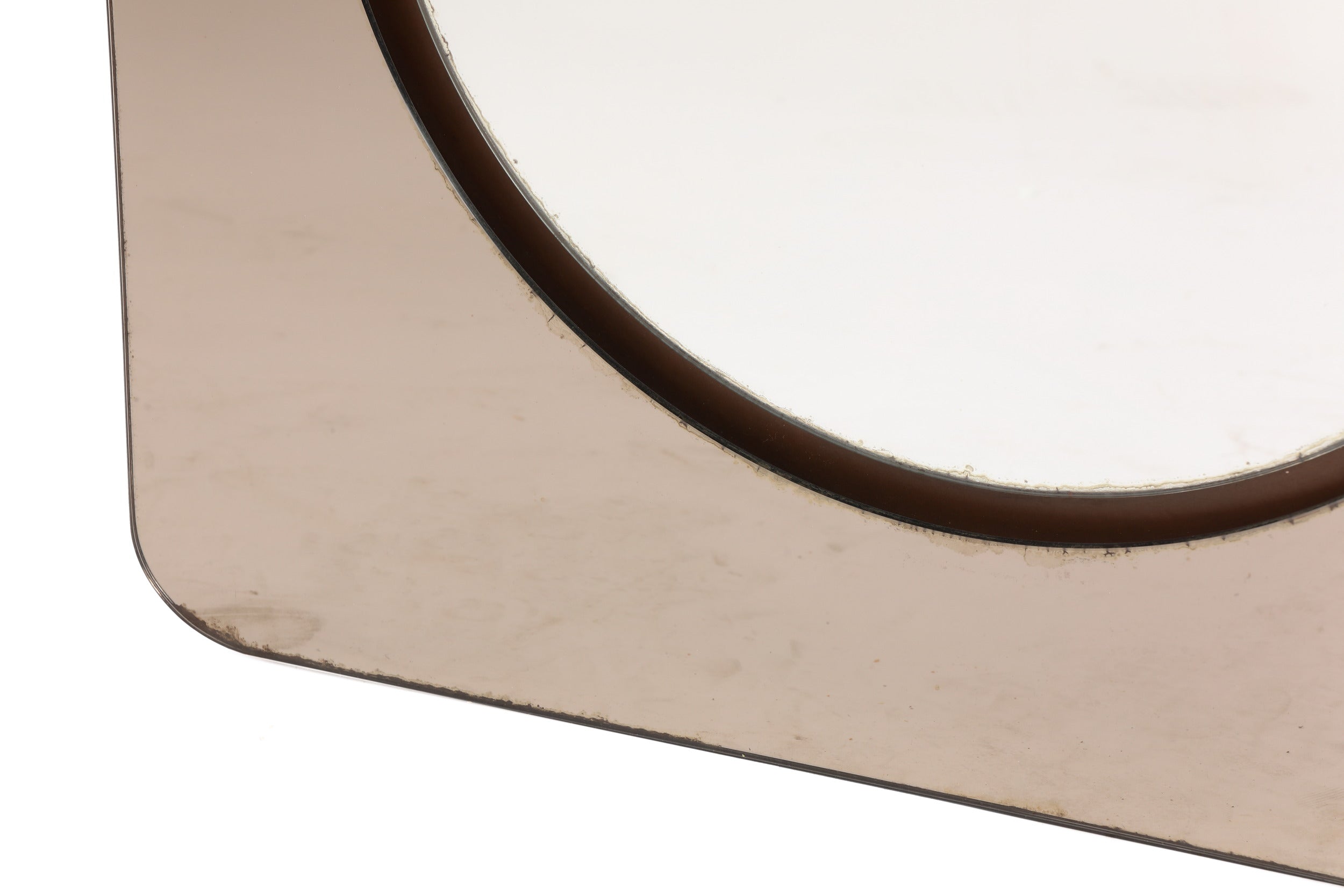 Nude mirror from the 70s with smoked glass frame