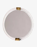 Murano glass torchon round mirror