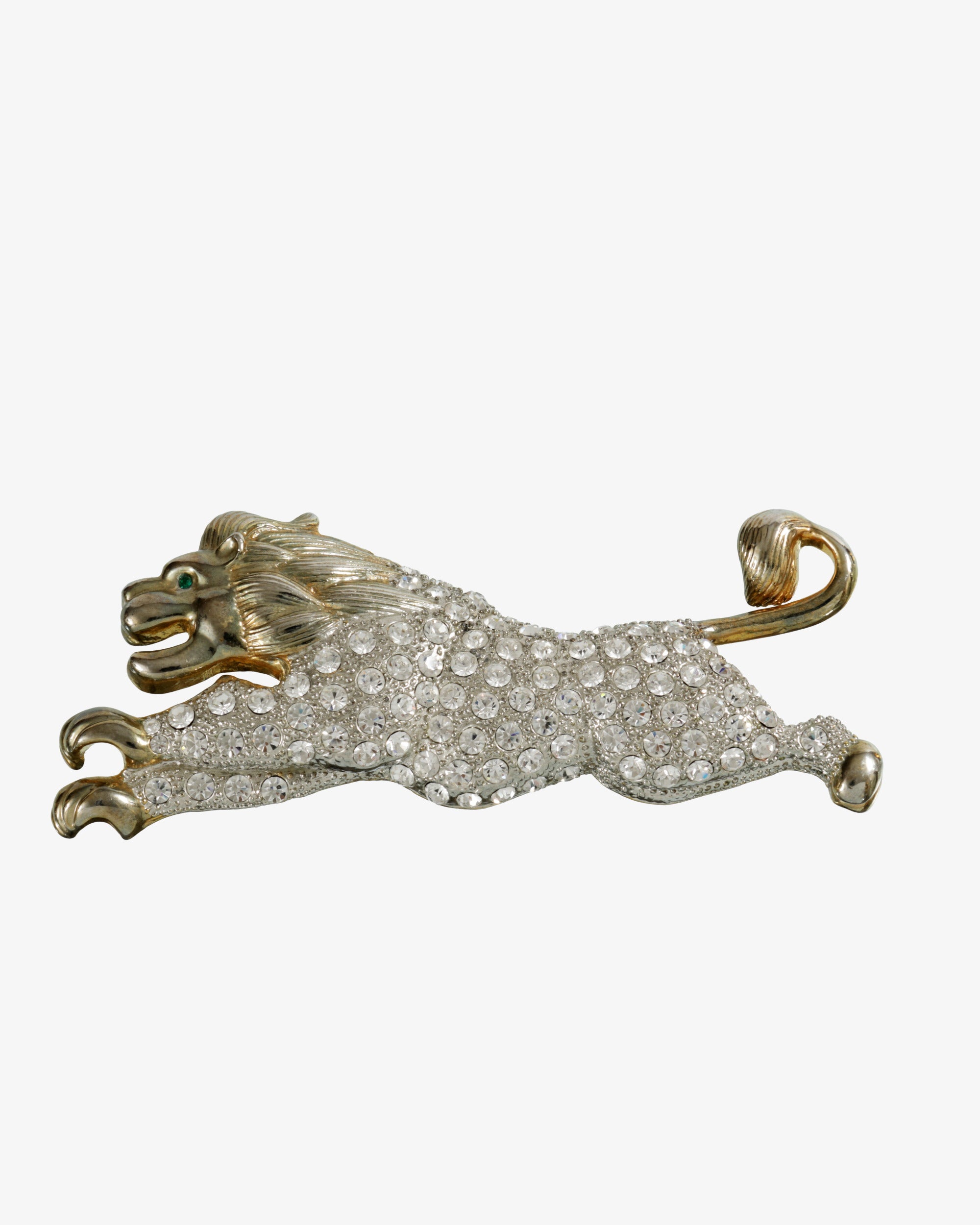 American Lion Rhinestone Brooch 50's
