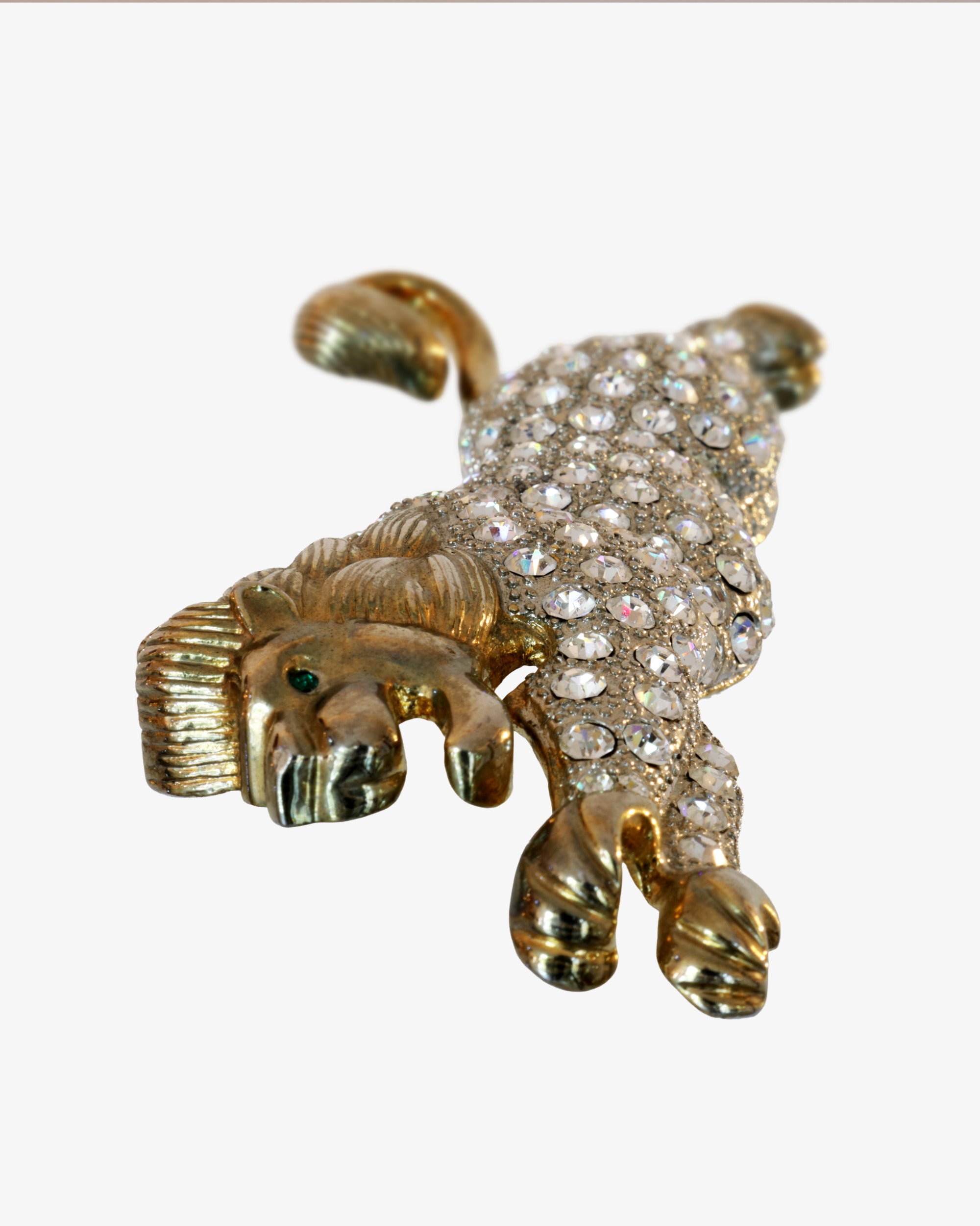 American Lion Rhinestone Brooch 50's