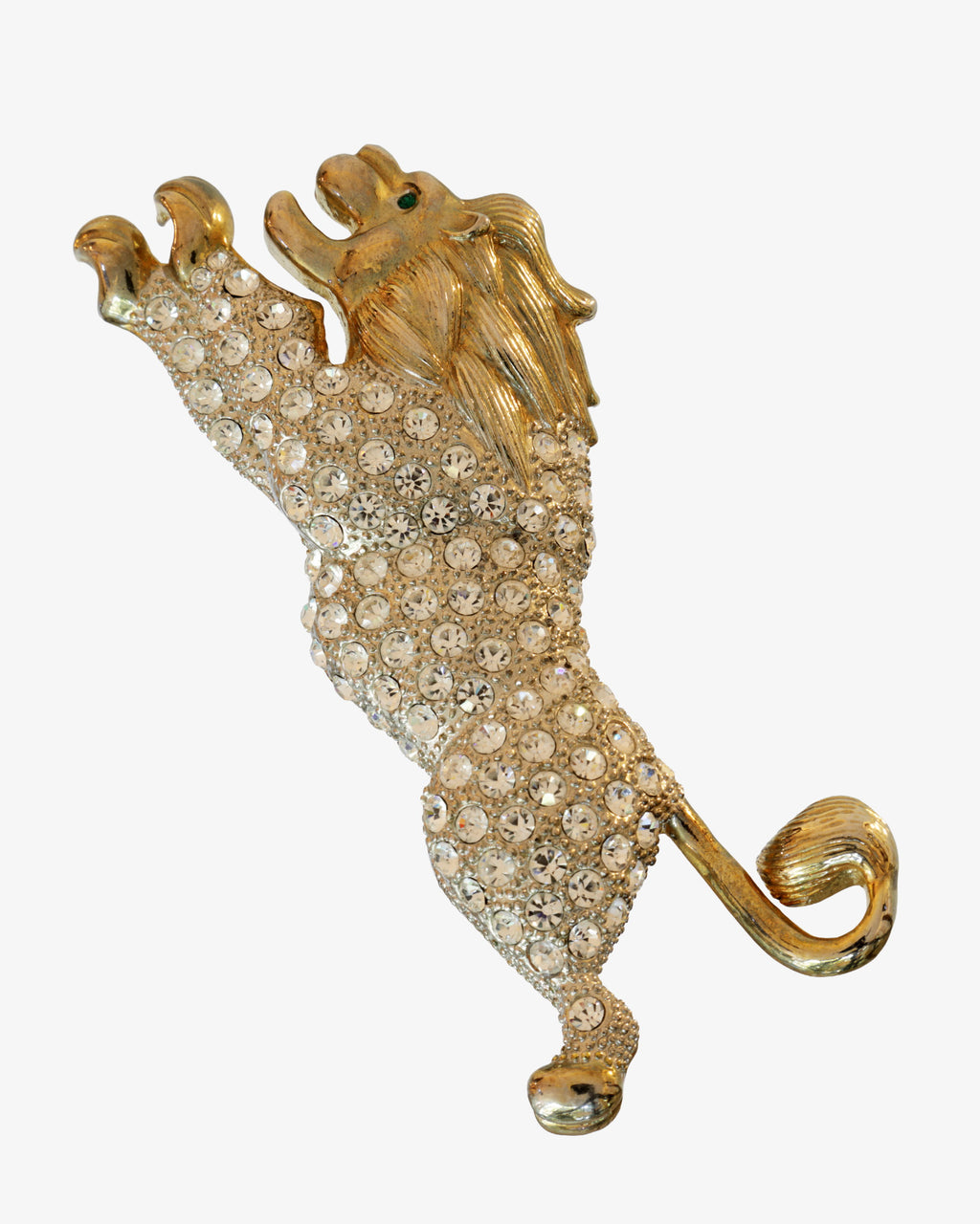 American Lion Rhinestone Brooch 50's