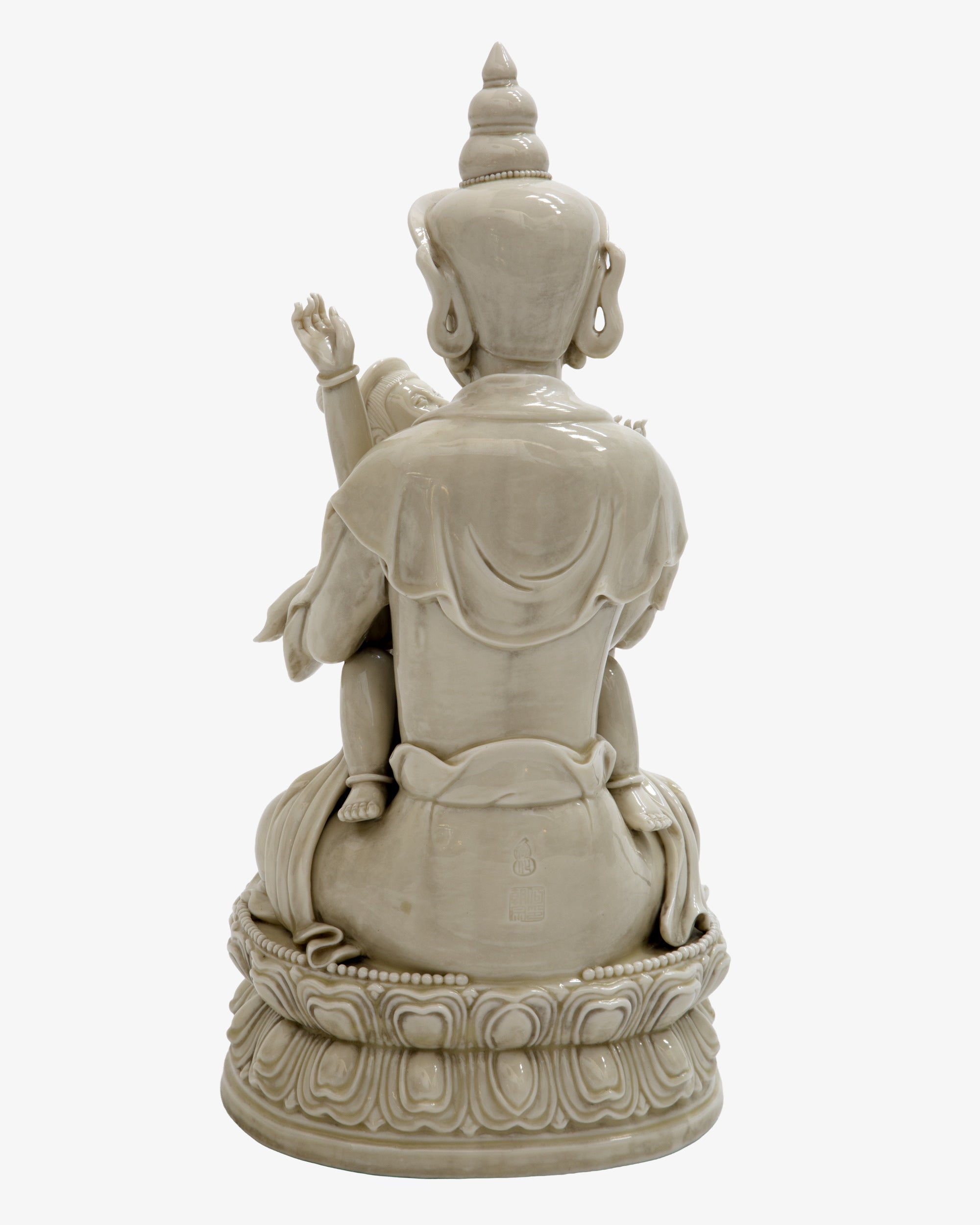 Statua Vajrasattva Shakti in porcellana bianca