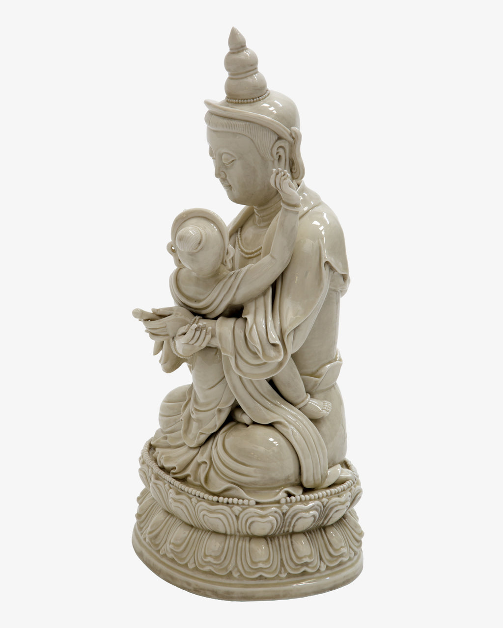 Statua Vajrasattva Shakti in porcellana bianca
