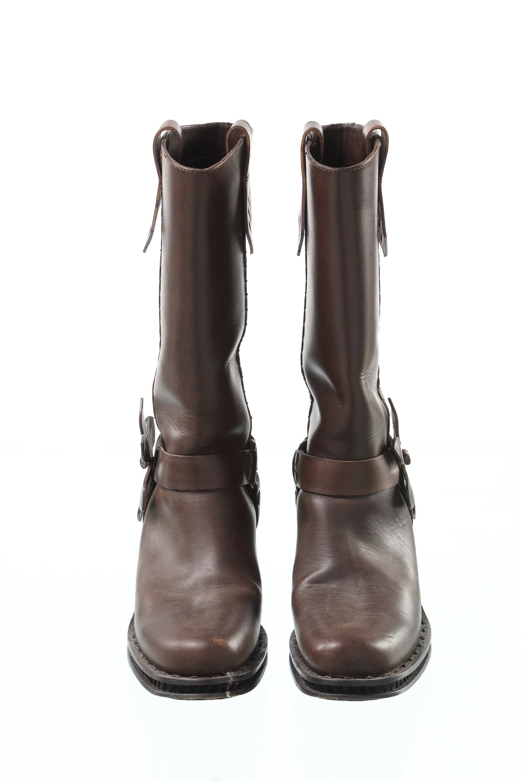 Fendi leather boot with flower application