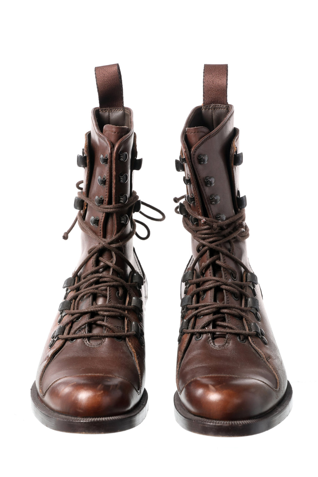 Stivaletto stringato Fendi Cuoio