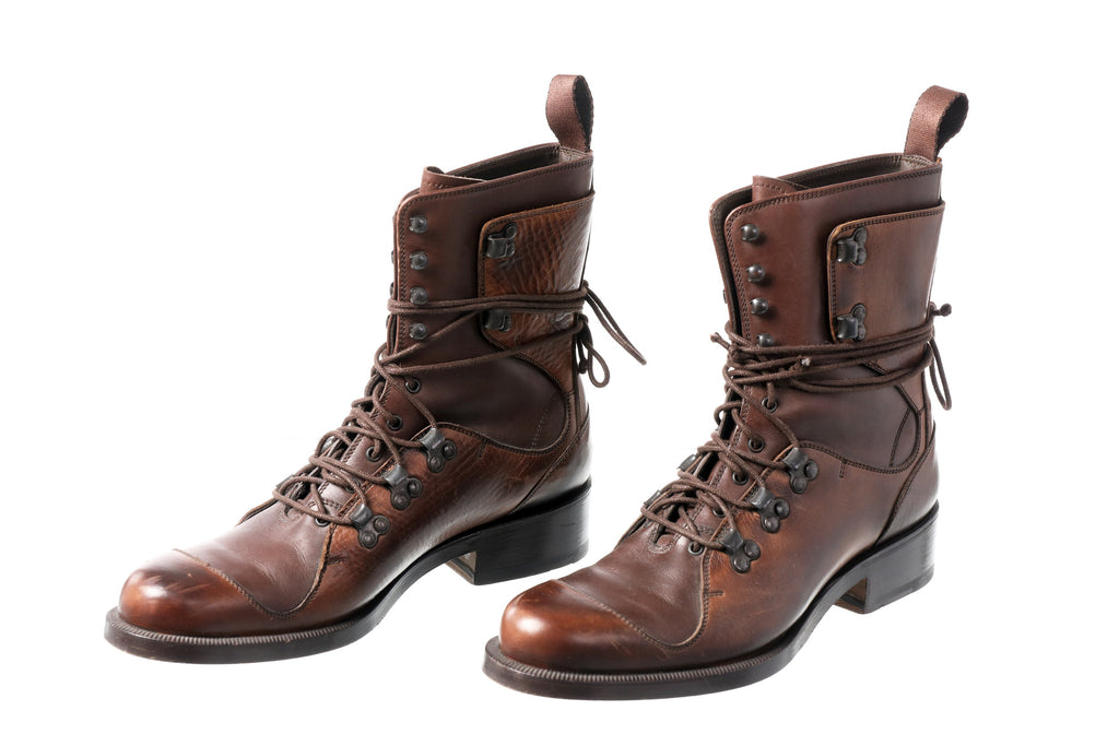 Stivaletto stringato Fendi Cuoio