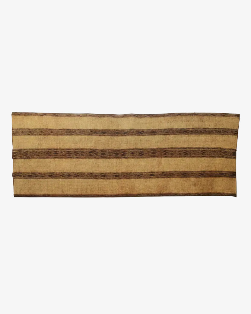 1970s Moroccan mat with red stripes