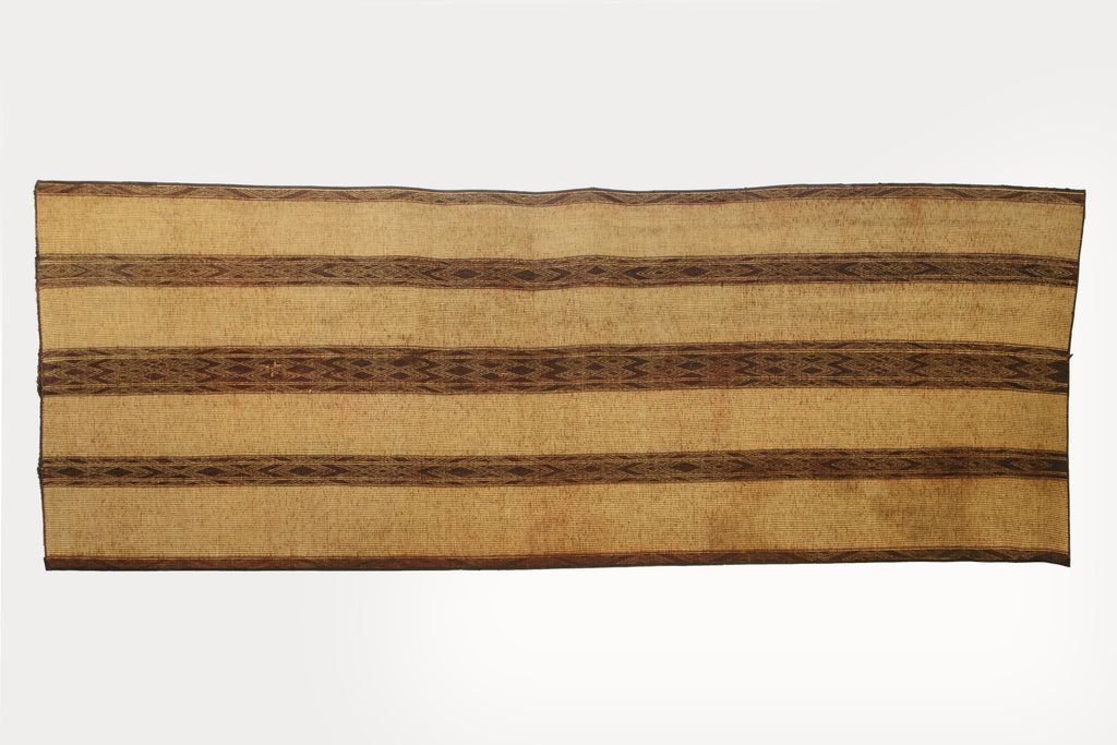 1970s Moroccan mat with red stripes