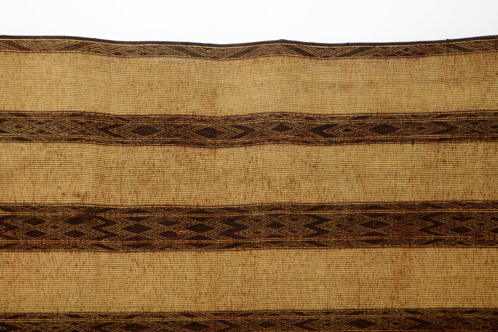 1970s Moroccan mat with red stripes
