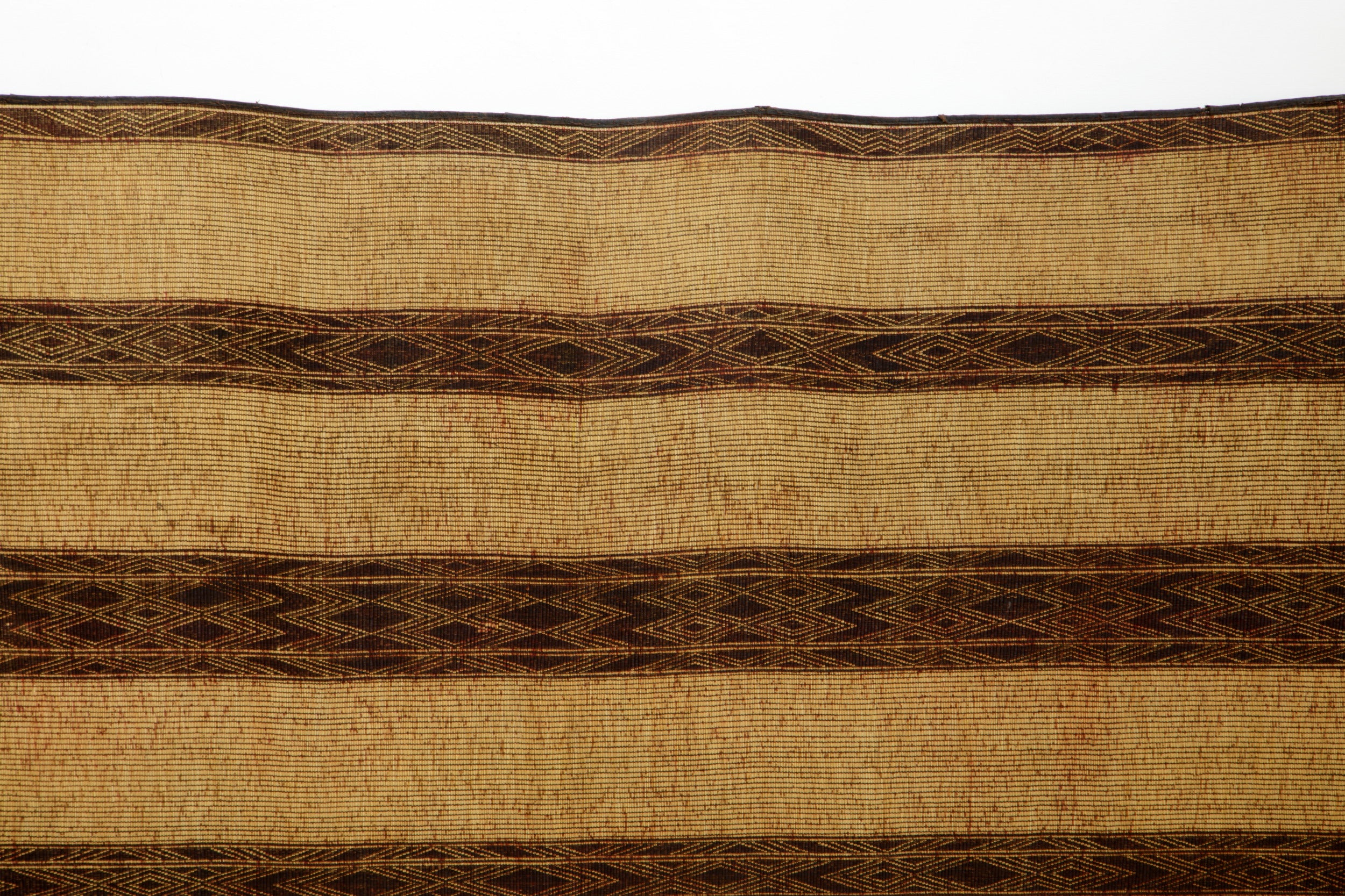 1970s Moroccan mat with red stripes