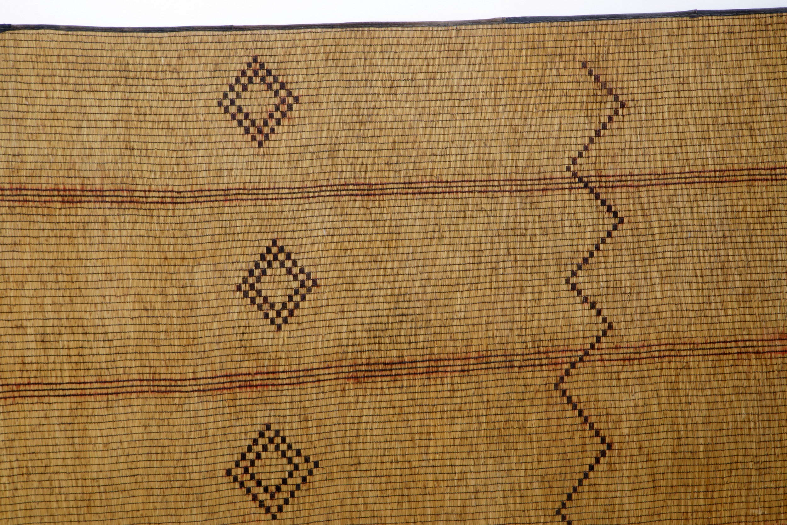 70s Moroccan mat with geometric patterns
