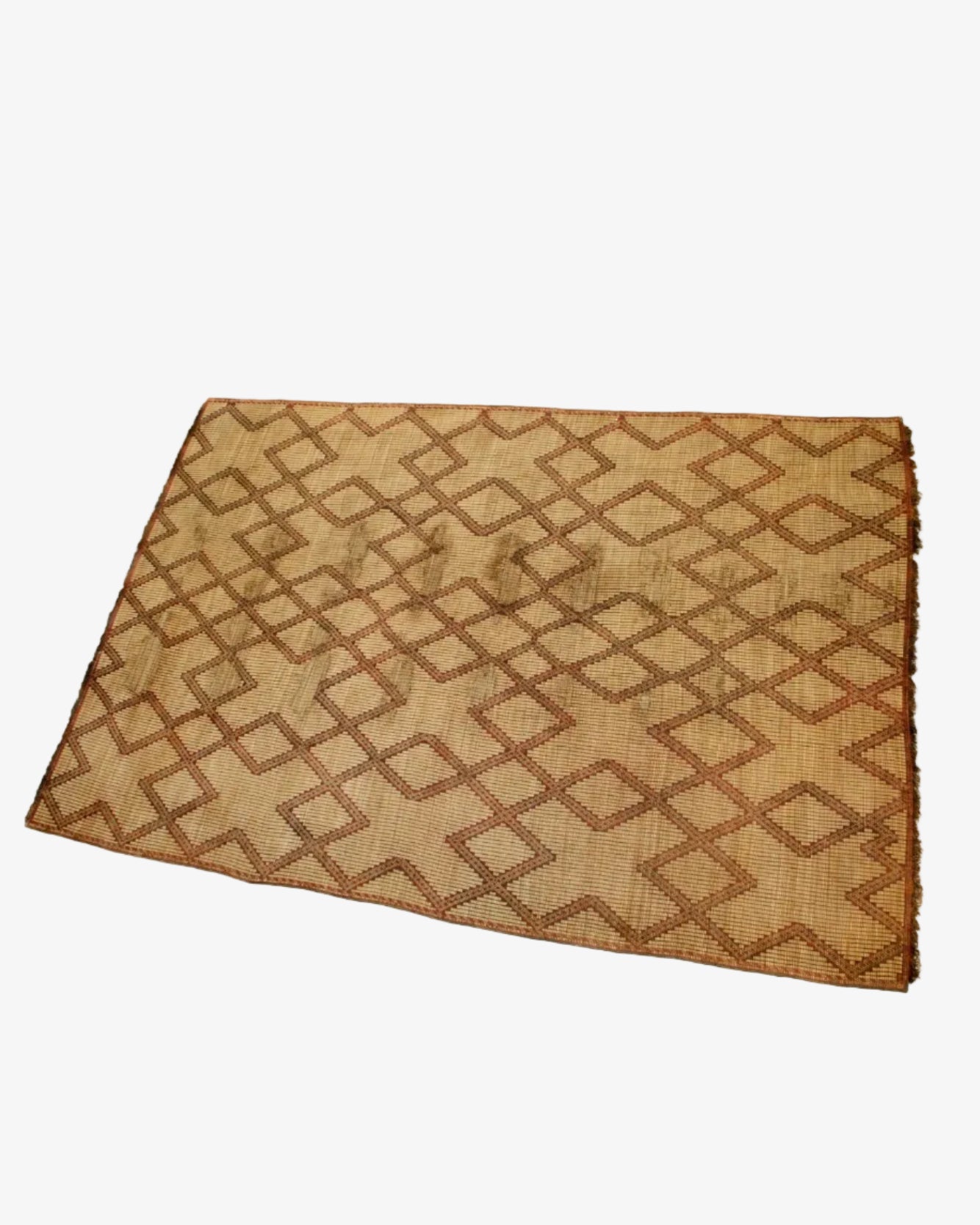 Moroccan mat from the 70s with red stripes 495 x 185