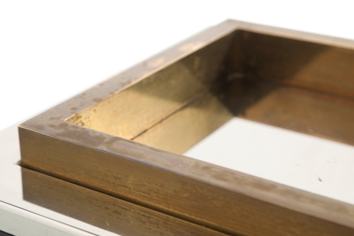 Pocket tray from the 70s in brass and chrome