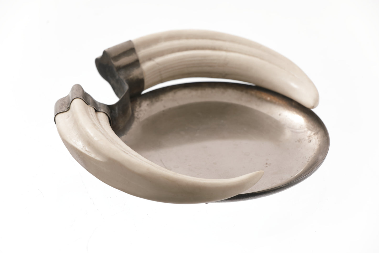 Pocket tray in silver plated and horn from the 70s