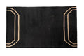 Tappeto Déco nero linee avorio