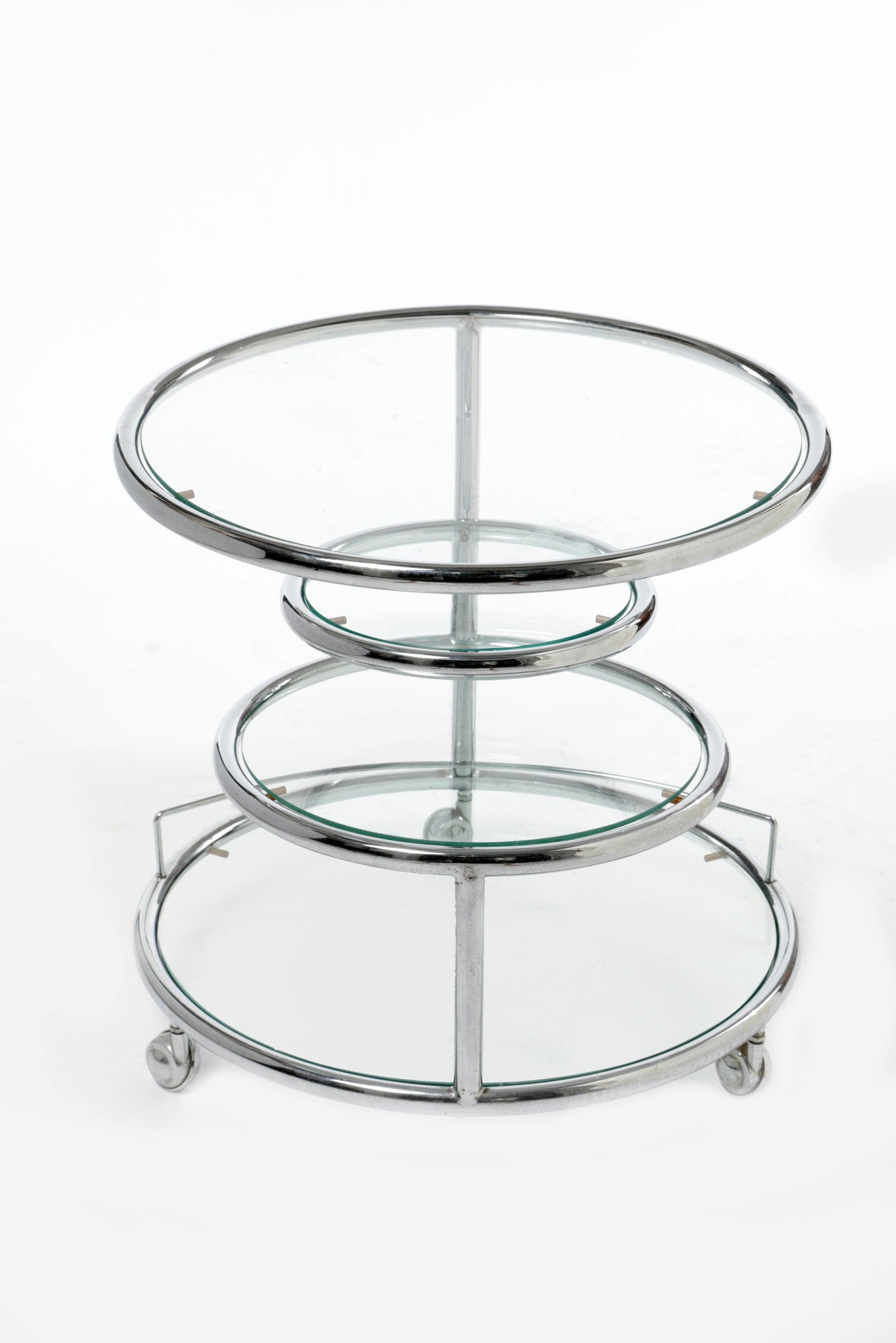 3-shelf coffee table attributed to Milo Baughman