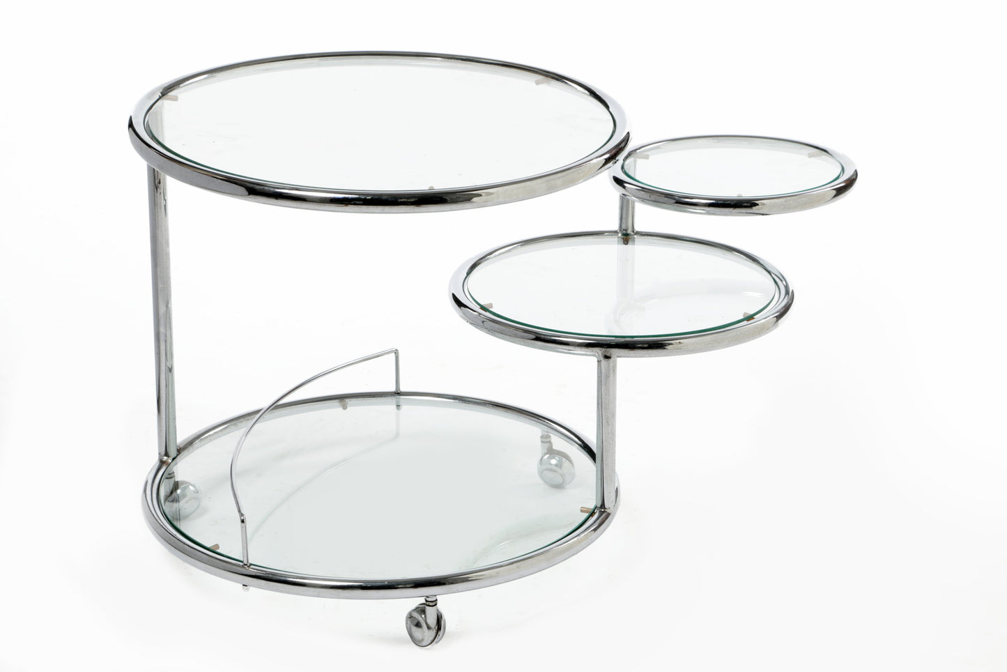 3-shelf coffee table attributed to Milo Baughman