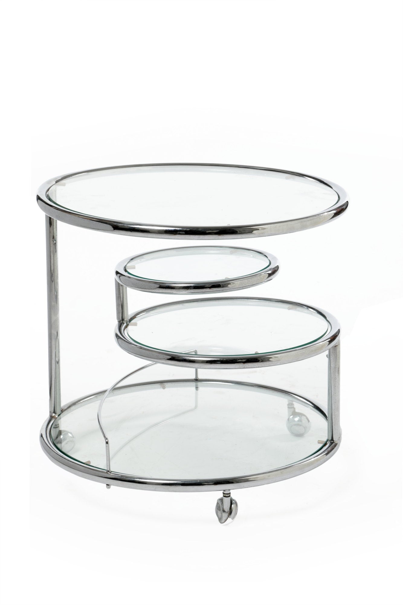 3-shelf coffee table attributed to Milo Baughman