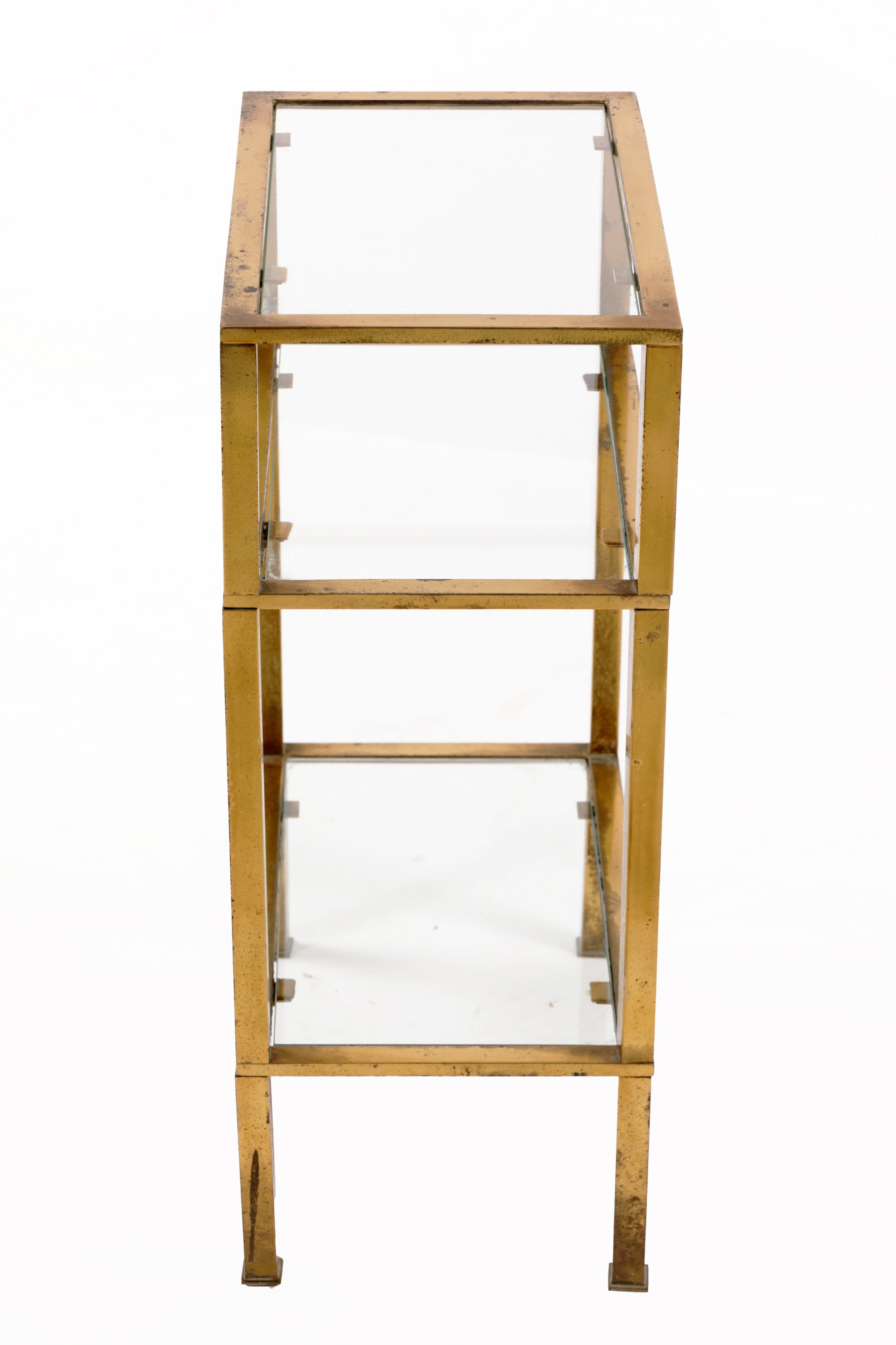 Tavolino ottone tre ripiani anni 70