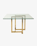 70's brass and glass table