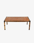 70s briar and bamboo table