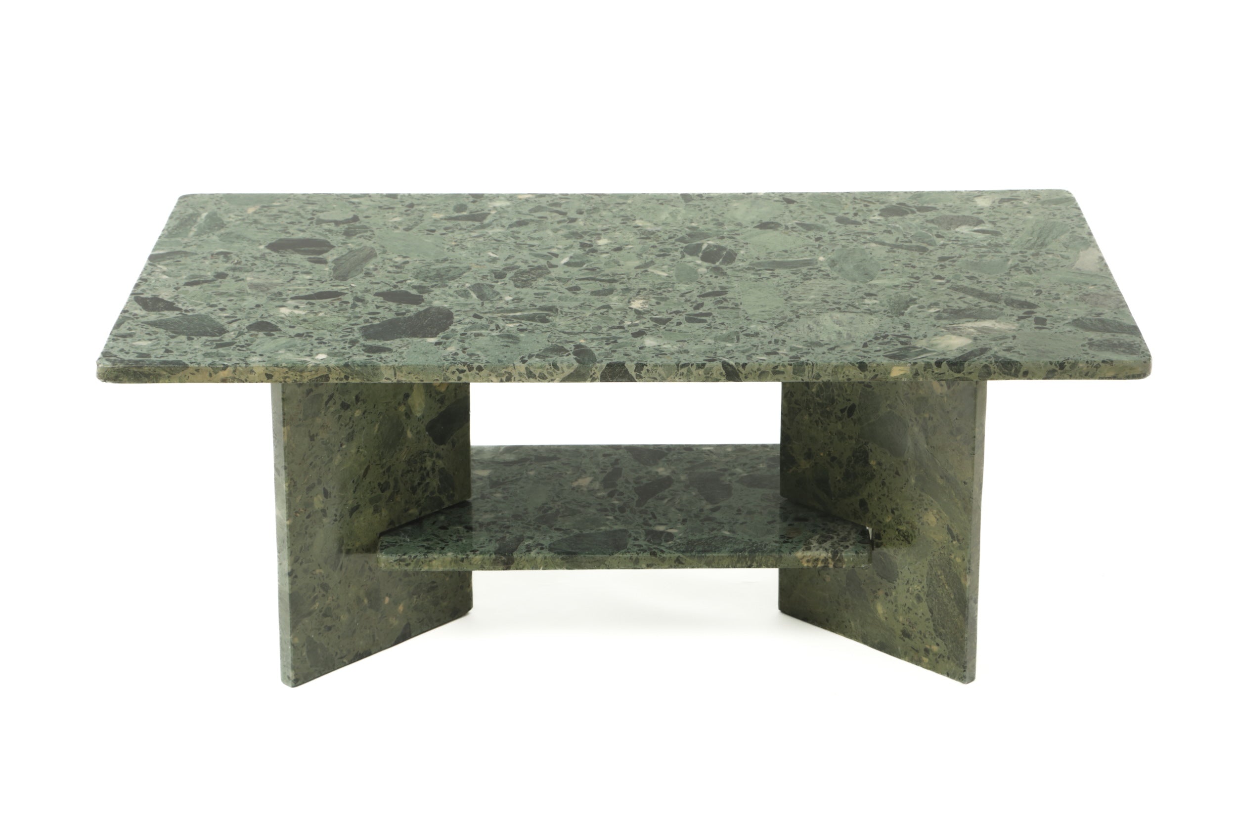 80's Imperial Green Marble Living Room Table