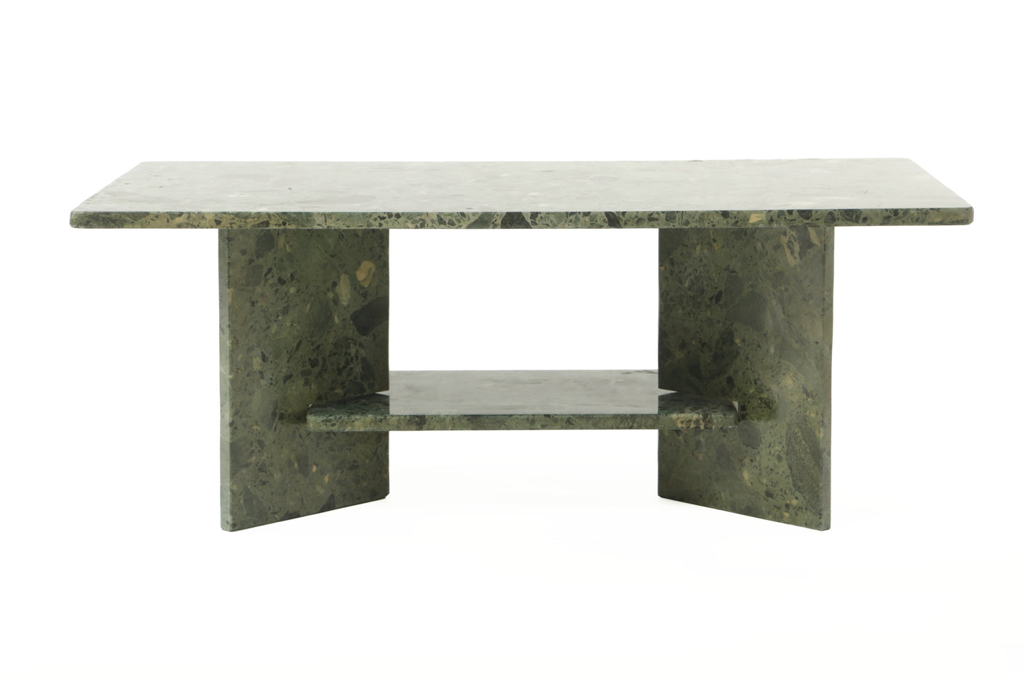 80's Imperial Green Marble Living Room Table