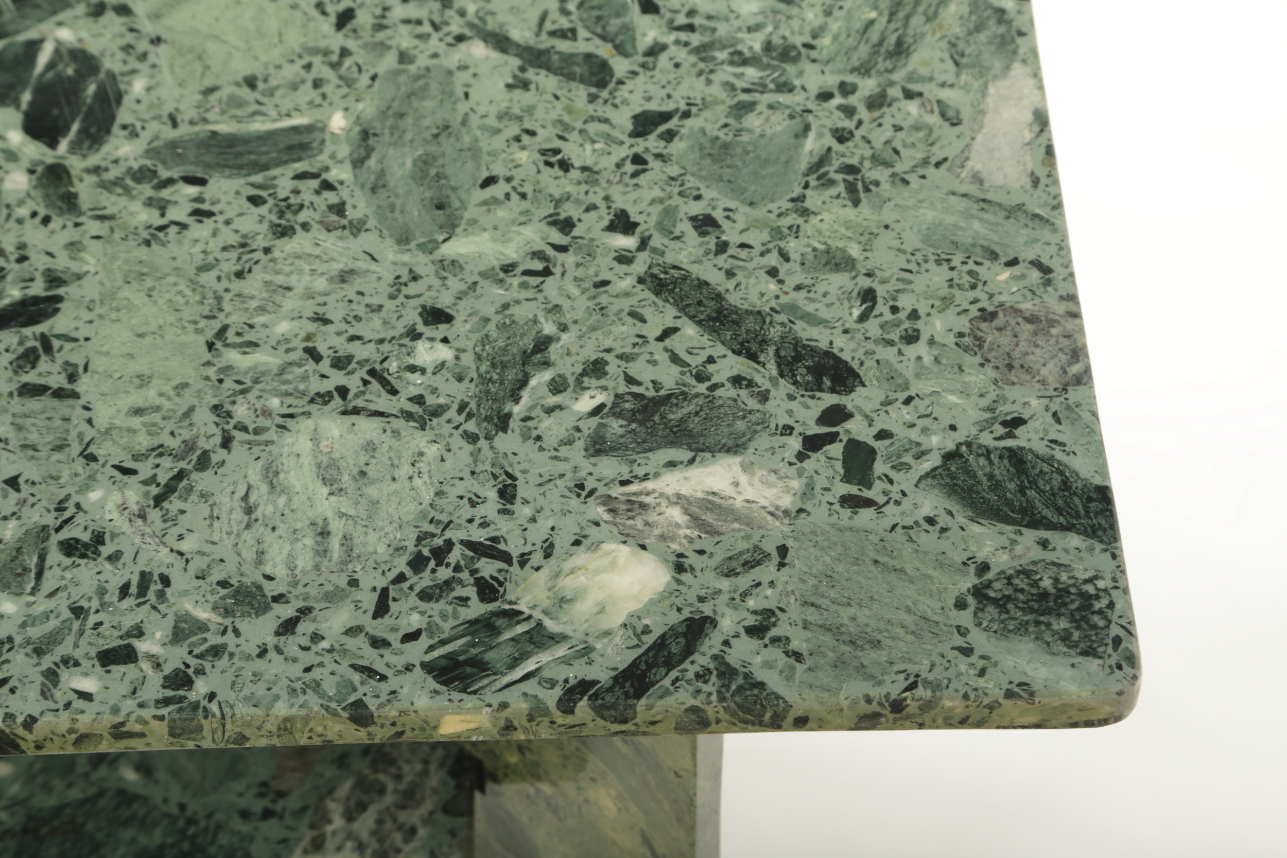 80's Imperial Green Marble Living Room Table