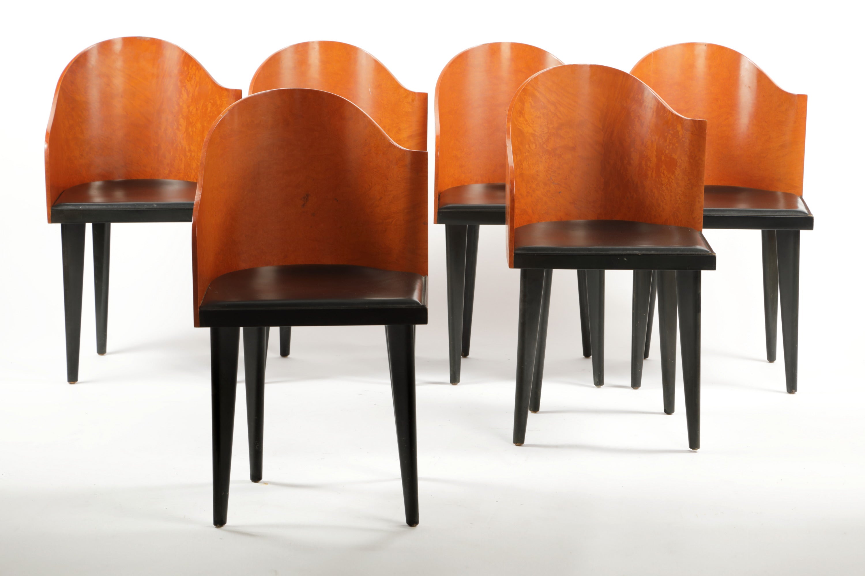 Table with six chairs by Maurizio Salvato and Piero Sartogo for Saporiti 1970 - 1980