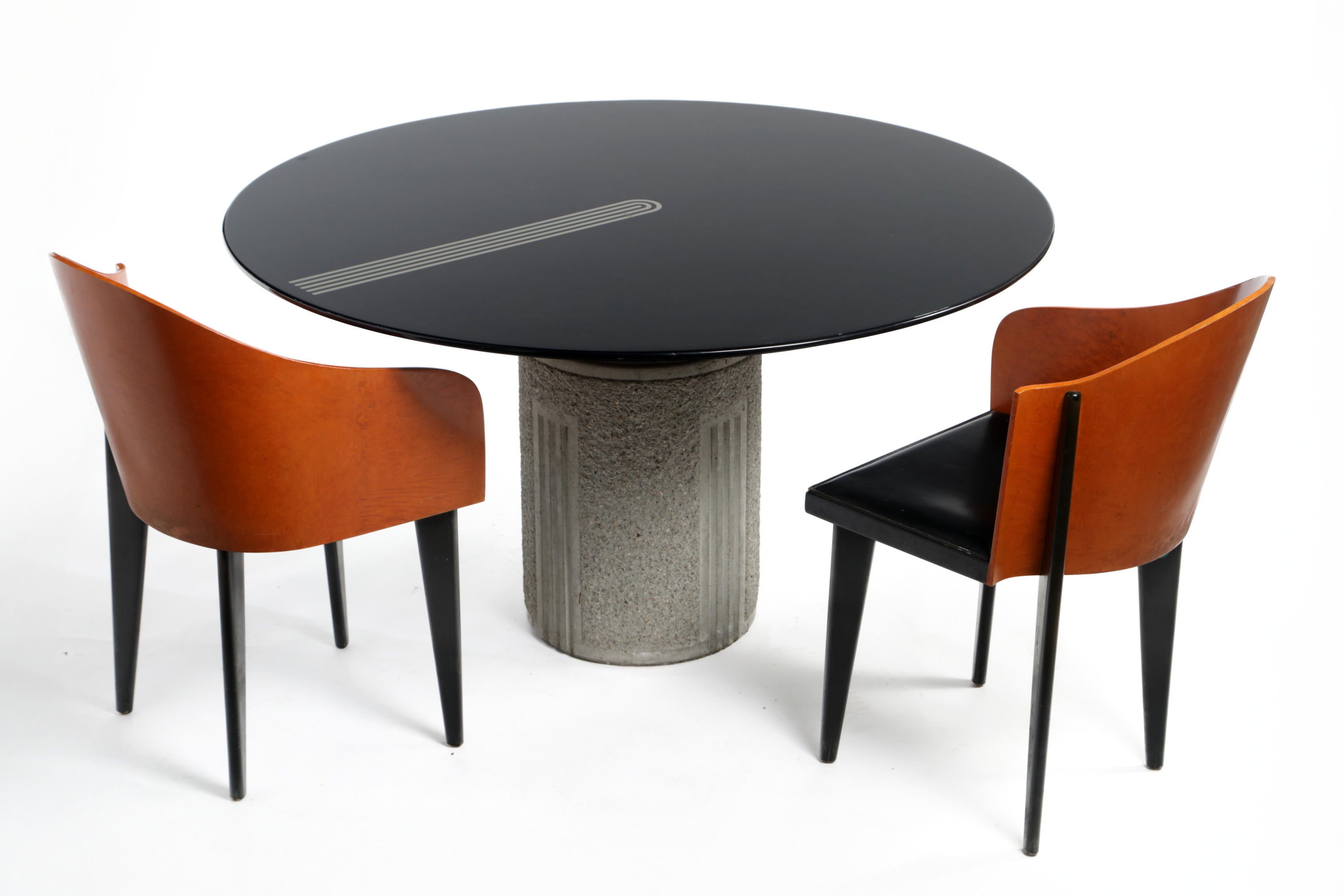 Table with six chairs by Maurizio Salvato and Piero Sartogo for Saporiti 1970 - 1980