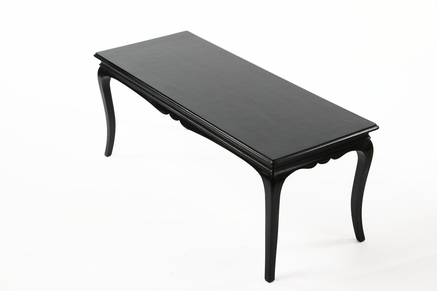 Black lacquered living room table from the 50s