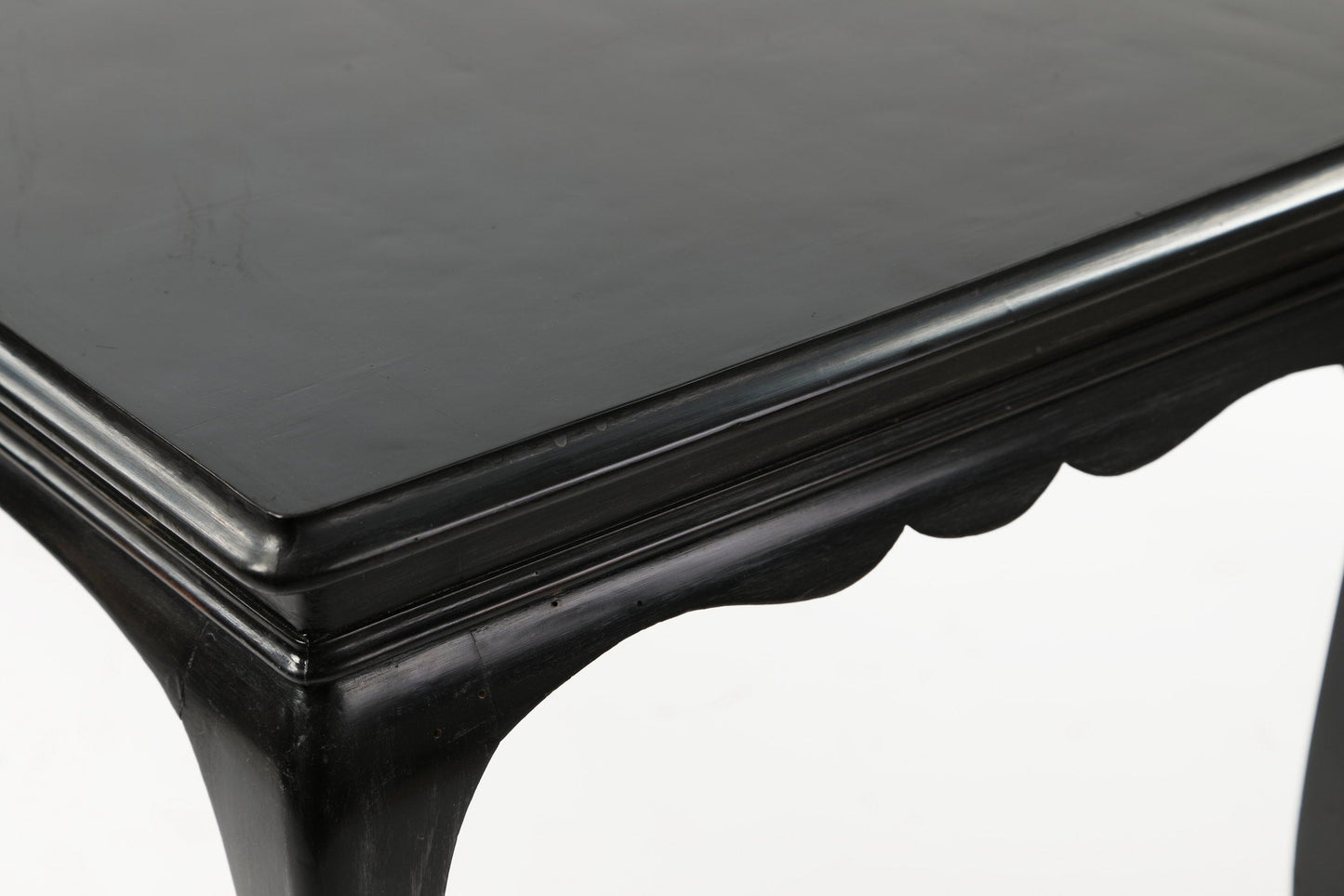 Black lacquered living room table from the 50s