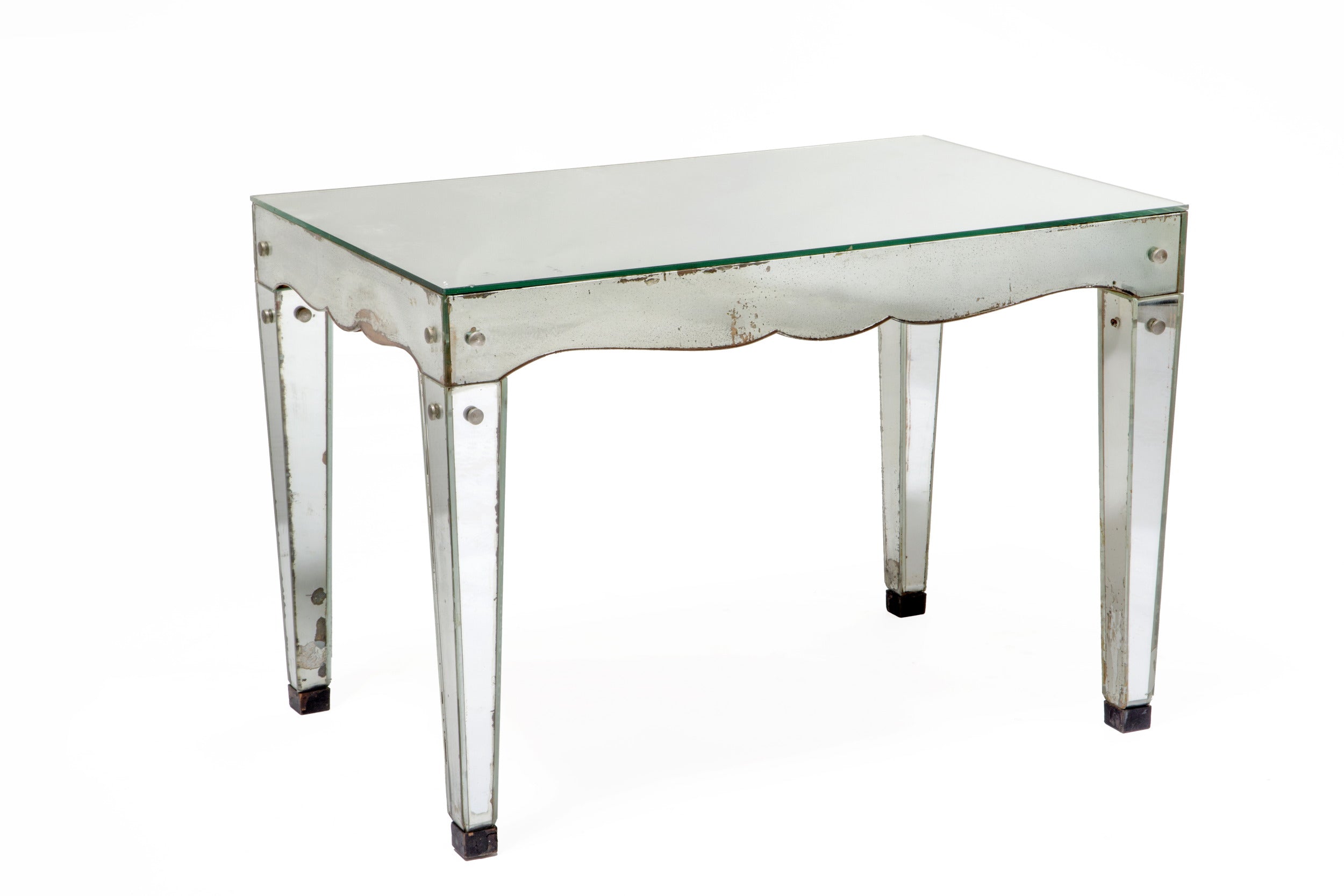 1940s French mirrored table