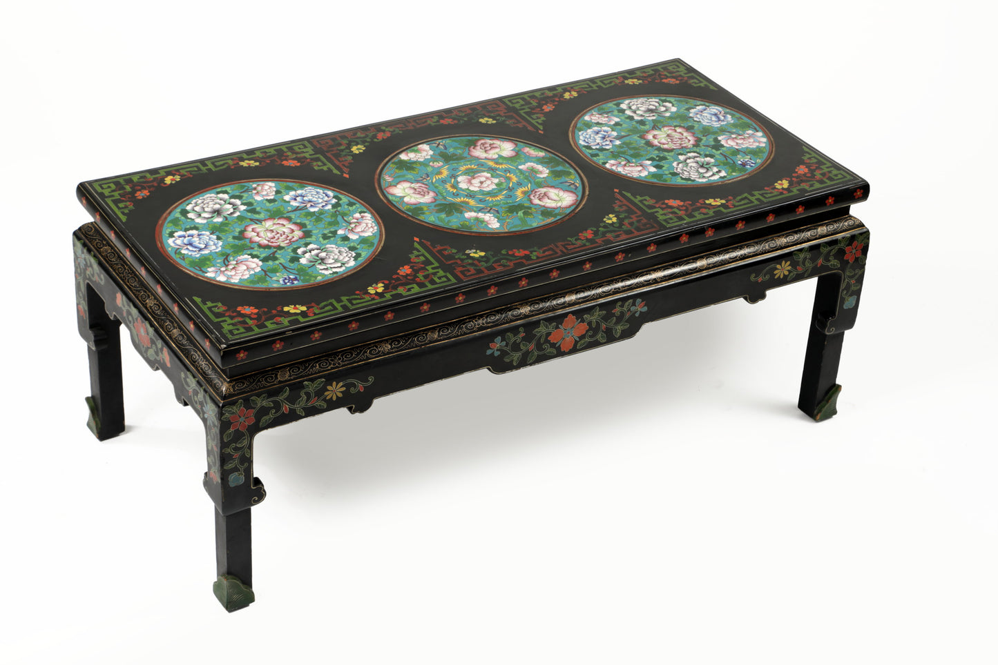 Tavolo laccato cloisonne inizi sec. XX