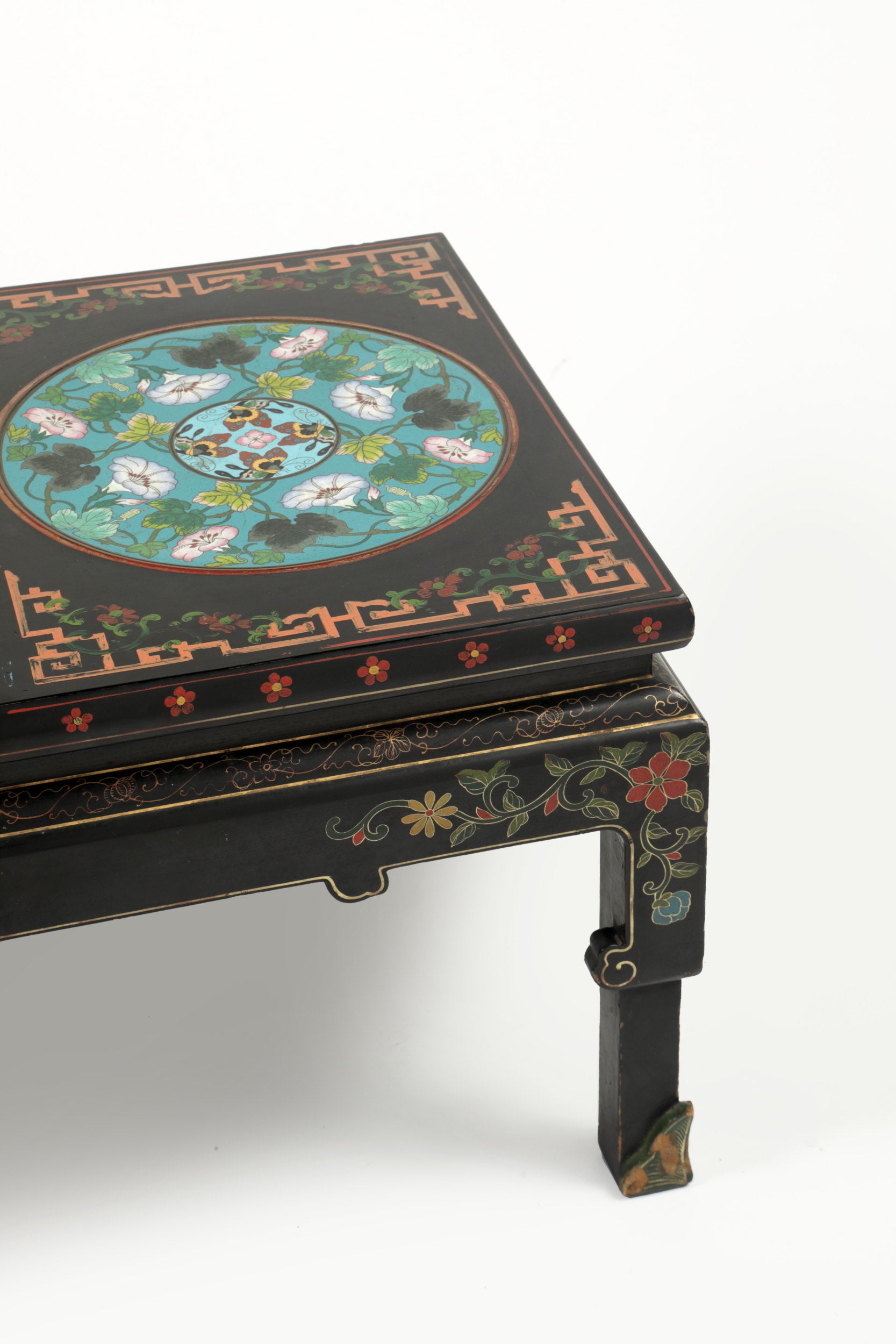 Cloisonne lacquered table, early 20th century