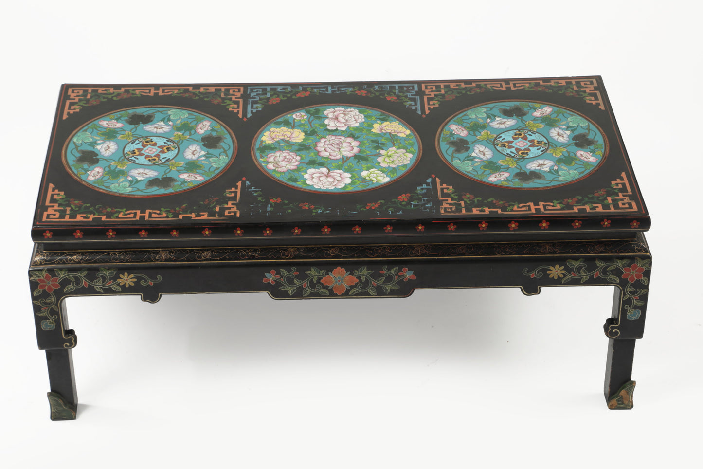 Tavolo laccato cloisonne inizi sec. XX