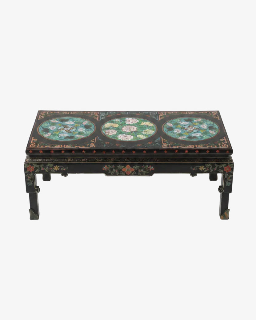 Cloisonne lacquered table, early 20th century