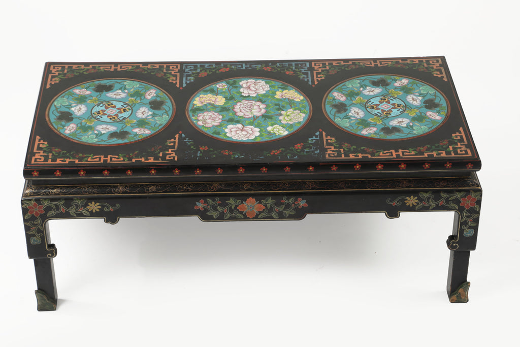 Cloisonne lacquered table, early 20th century